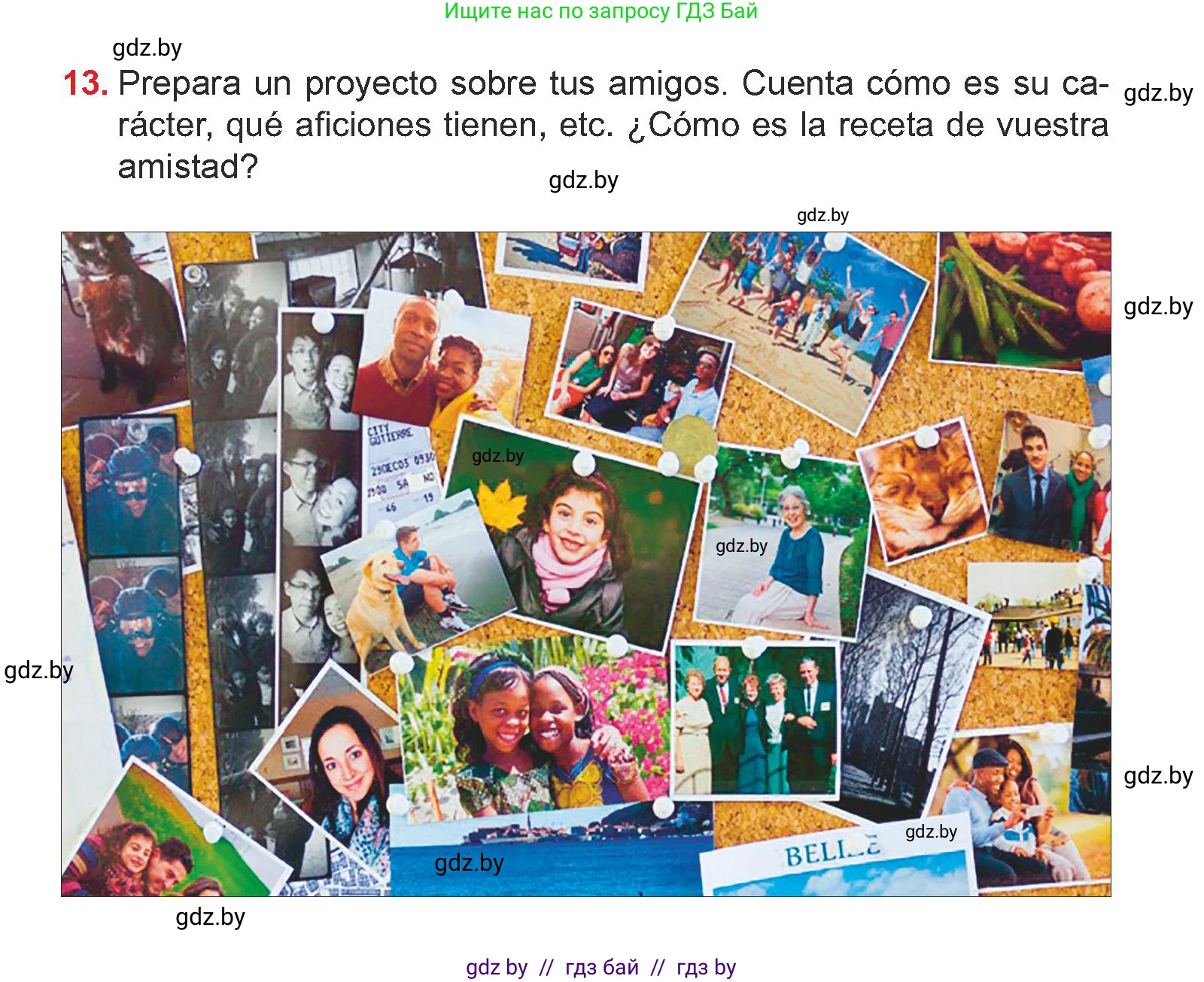 Испанский язык, 7 класс Учебник, авторы: Цыбулева Татьяна Эдуардовна, Пушкина Ольга Александровна, Карпиевич Галина Константиновна, издательство Издательский центр БГУ, Минск, 2019, бирюзового цвета, Часть 1, страница 102, номер 13, Условие