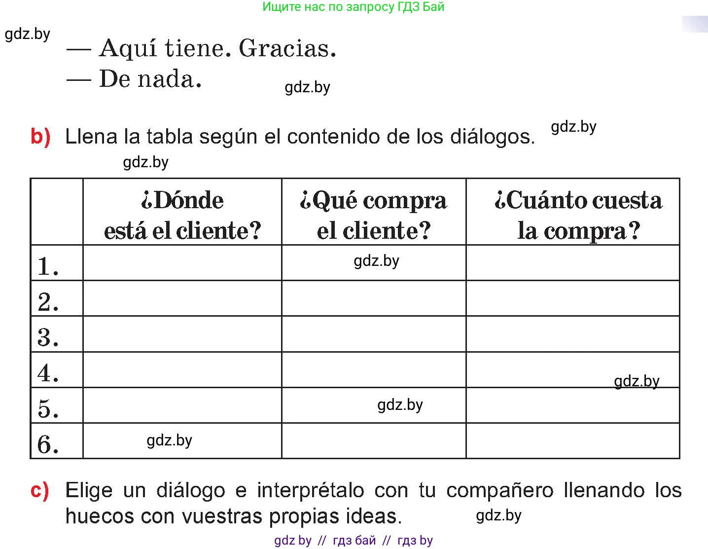 Испанский язык, 7 класс Учебник, авторы: Цыбулева Татьяна Эдуардовна, Пушкина Ольга Александровна, Карпиевич Галина Константиновна, издательство Издательский центр БГУ, Минск, 2019, бирюзового цвета, Часть 2, страница 54, номер 8, Условие (продолжение 4)