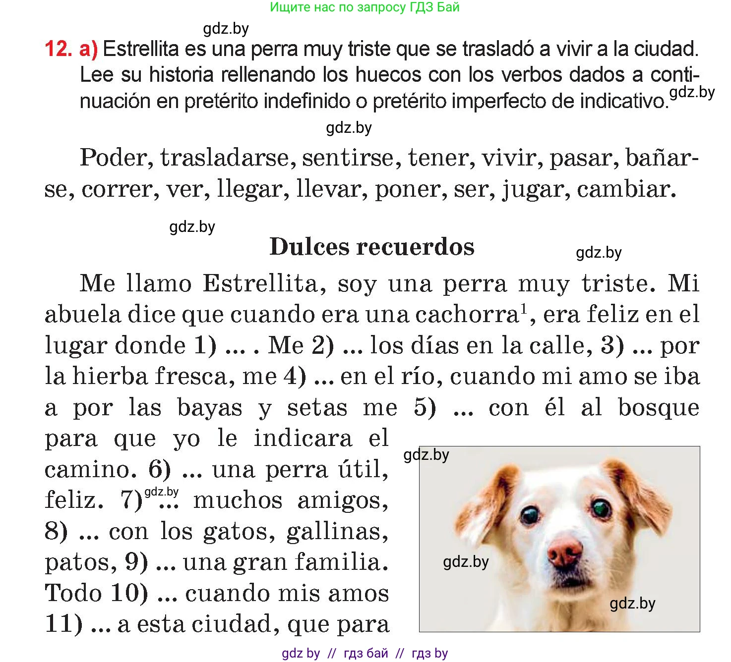 Испанский язык, 7 класс Учебник, авторы: Цыбулева Татьяна Эдуардовна, Пушкина Ольга Александровна, Карпиевич Галина Константиновна, издательство Издательский центр БГУ, Минск, 2019, бирюзового цвета, Часть 2, страница 136, номер 12, Условие