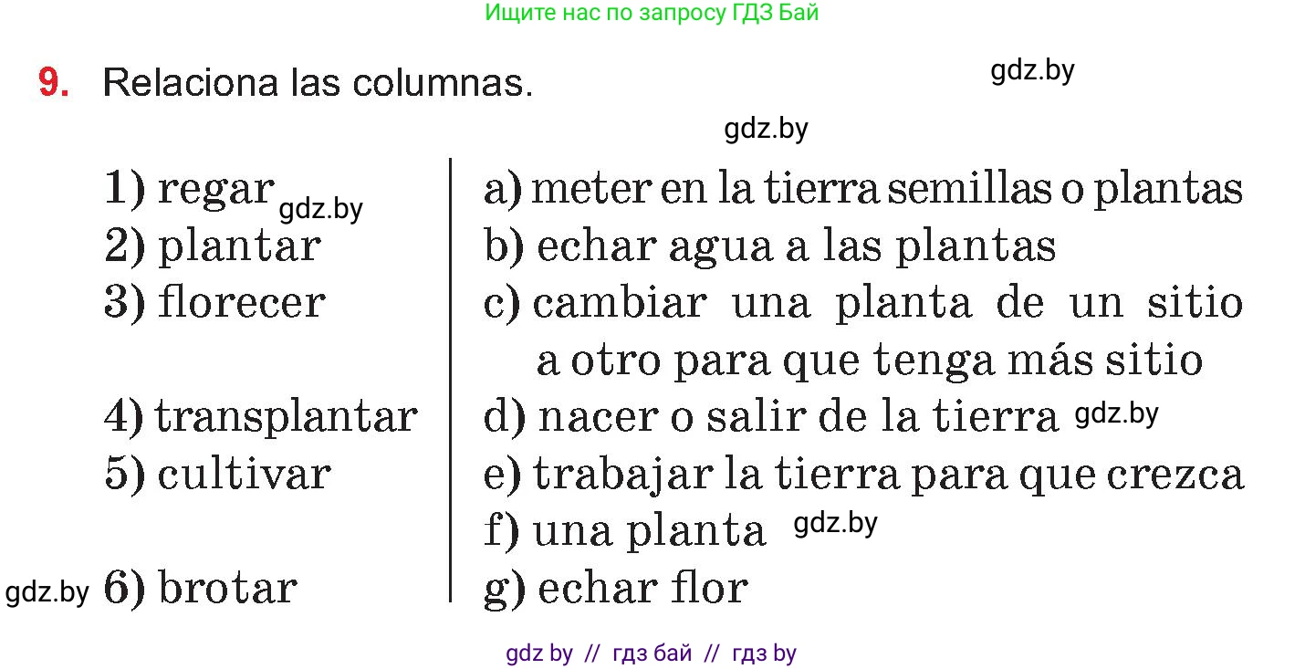 Испанский язык, 7 класс Учебник, авторы: Цыбулева Татьяна Эдуардовна, Пушкина Ольга Александровна, Карпиевич Галина Константиновна, издательство Издательский центр БГУ, Минск, 2019, бирюзового цвета, Часть 2, страница 132, номер 9, Условие