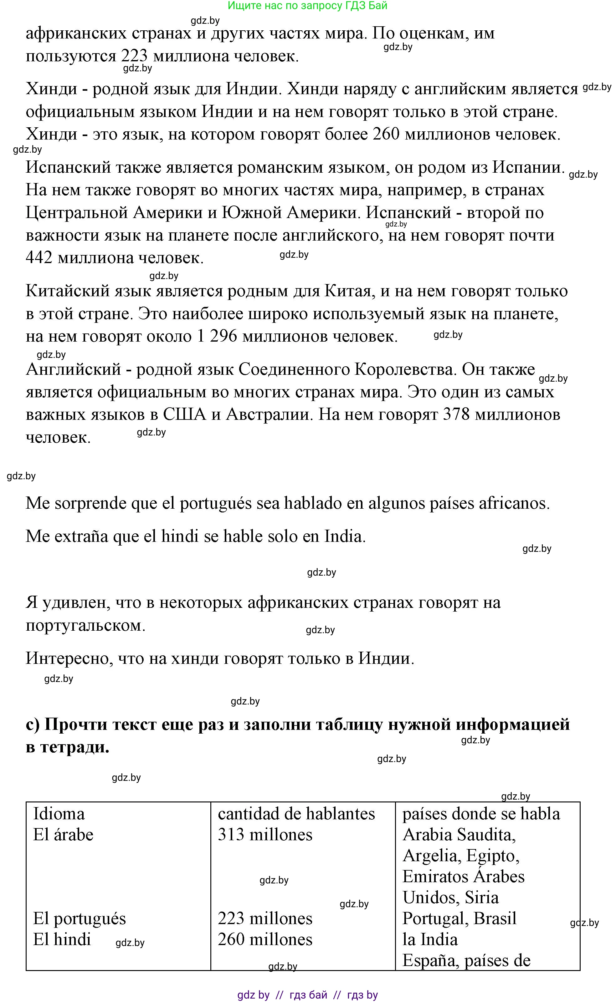 Испанский язык, 7 класс Учебник, авторы: Цыбулева Татьяна Эдуардовна, Пушкина Ольга Александровна, Карпиевич Галина Константиновна, издательство Издательский центр БГУ, Минск, 2019, бирюзового цвета, Часть 1, страница 17, номер 3, Решение (продолжение 2)