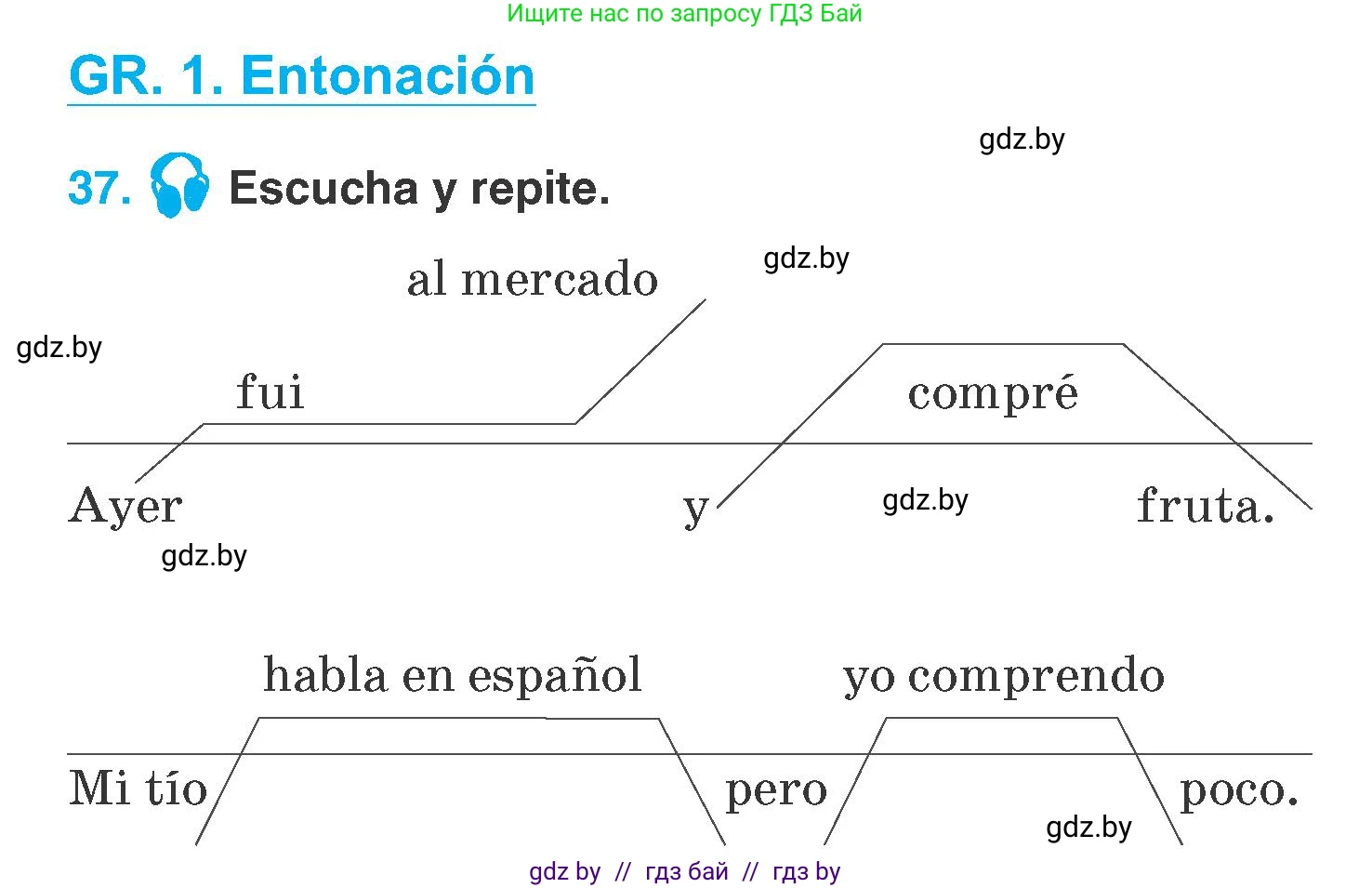 Испанский язык, 7 класс Учебник, автор: Гриневич Елена Карловна, издательство Вышэйшая школа, Минск, 2017, оранжевого цвета, страница 22, номер 37, Условие