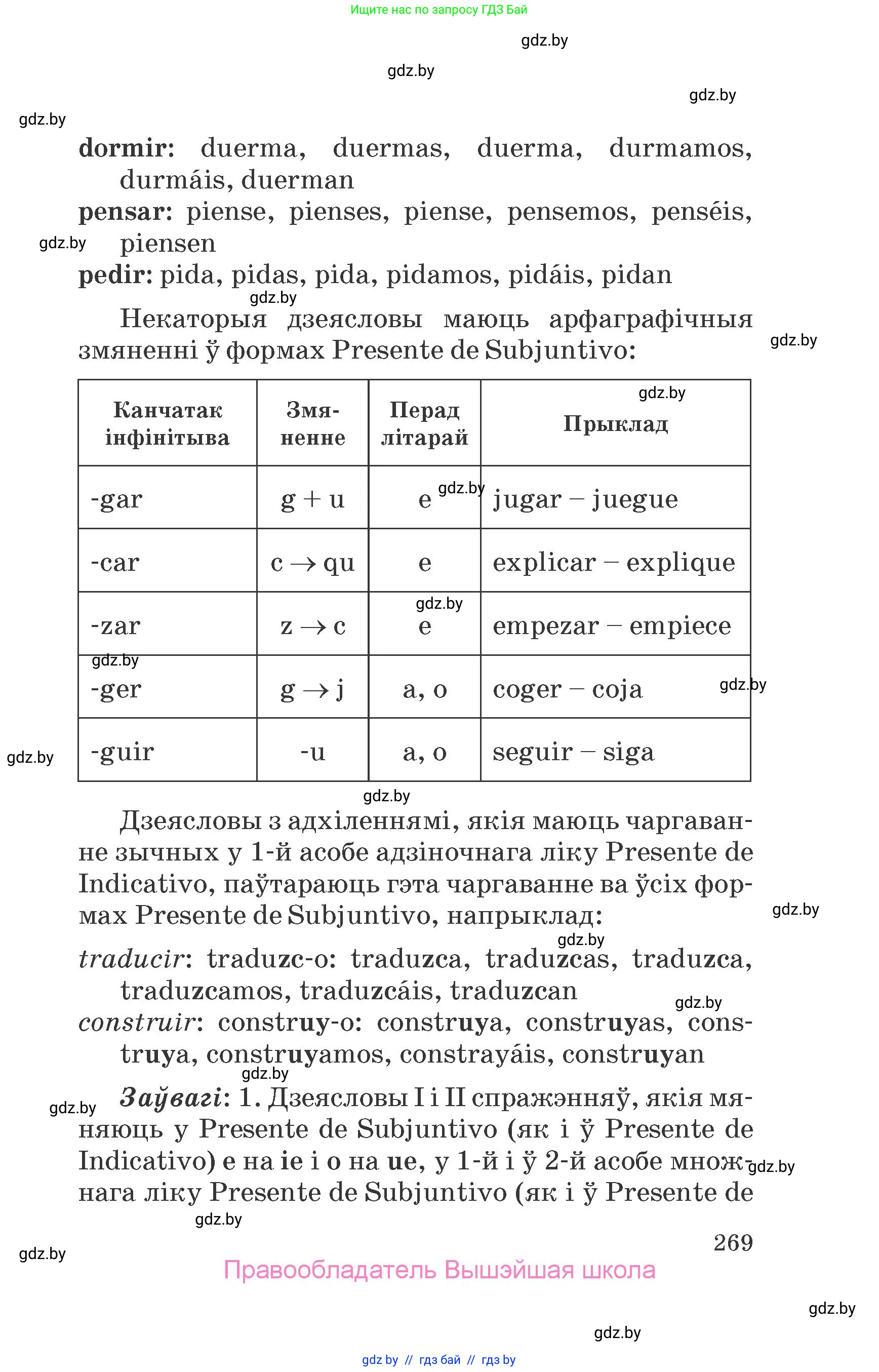 Испанский язык, 7 класс Учебник, автор: Гриневич Елена Карловна, издательство Вышэйшая школа, Минск, 2017, оранжевого цвета, страница 269