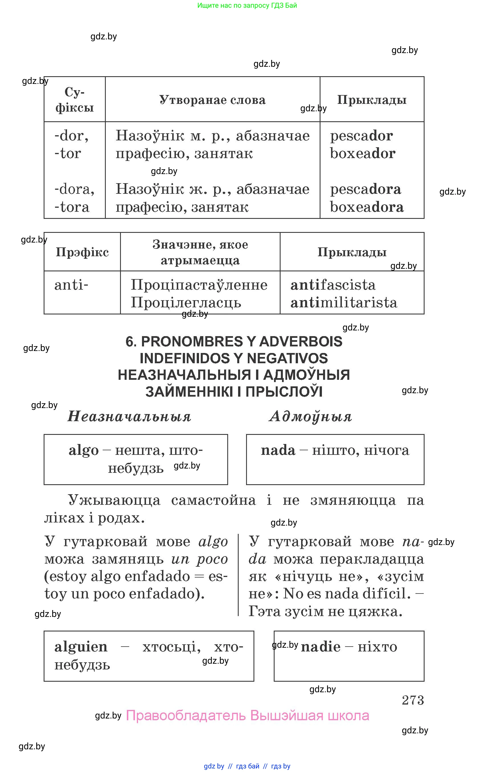 Испанский язык, 7 класс Учебник, автор: Гриневич Елена Карловна, издательство Вышэйшая школа, Минск, 2017, оранжевого цвета, страница 273
