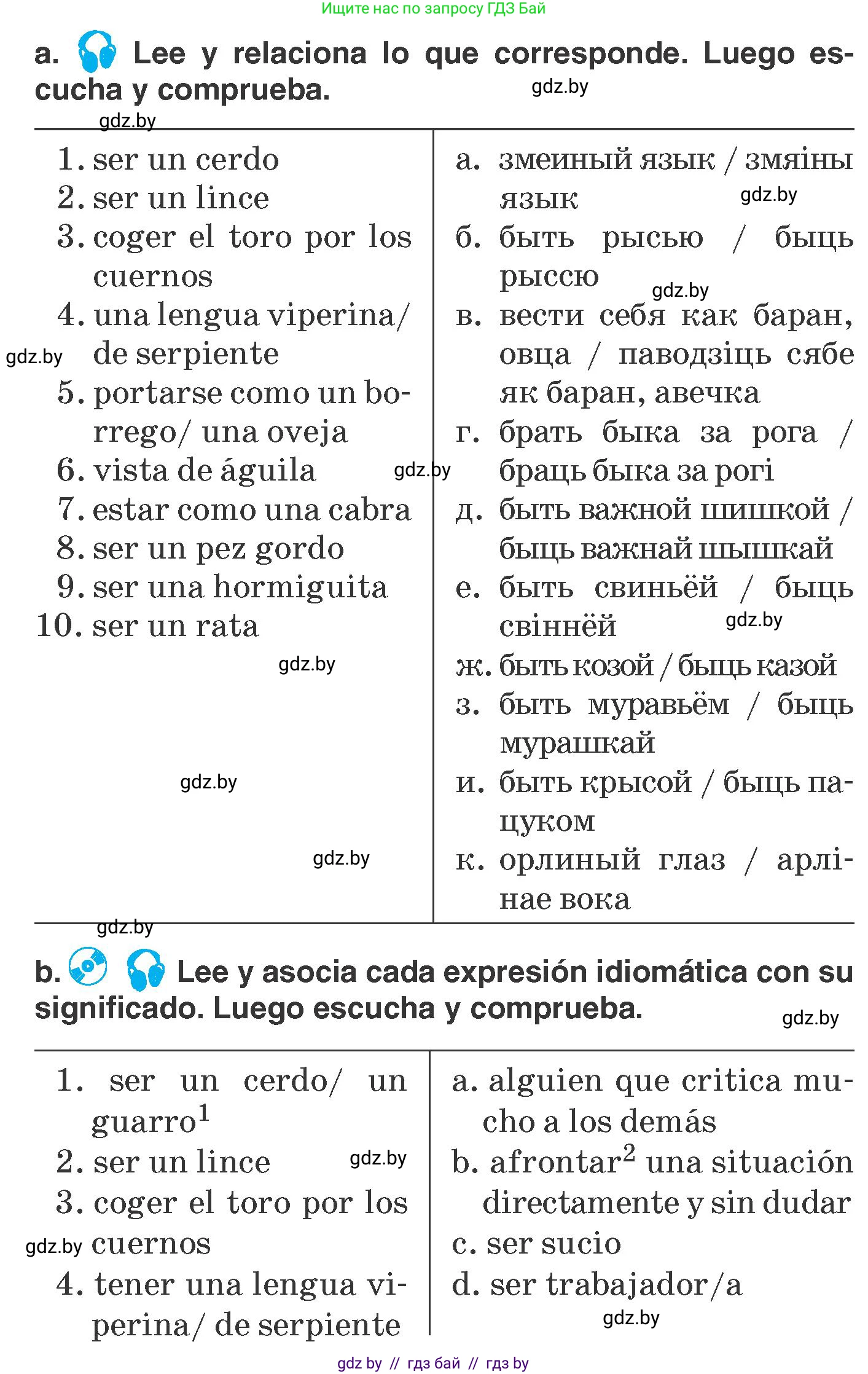 Испанский язык, 7 класс Учебник, автор: Гриневич Елена Карловна, издательство Вышэйшая школа, Минск, 2017, оранжевого цвета, страница 105, номер 18, Условие (продолжение 2)