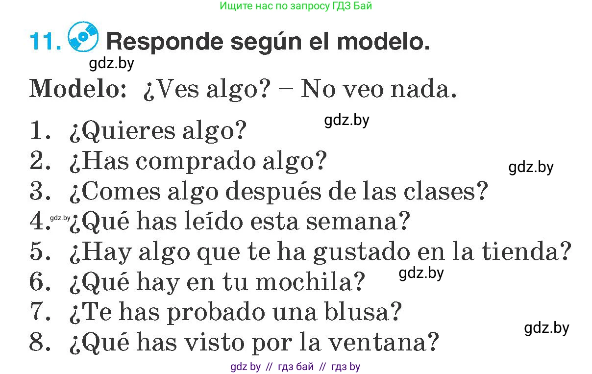 Испанский язык, 7 класс Учебник, автор: Гриневич Елена Карловна, издательство Вышэйшая школа, Минск, 2017, оранжевого цвета, страница 235, номер 11, Условие