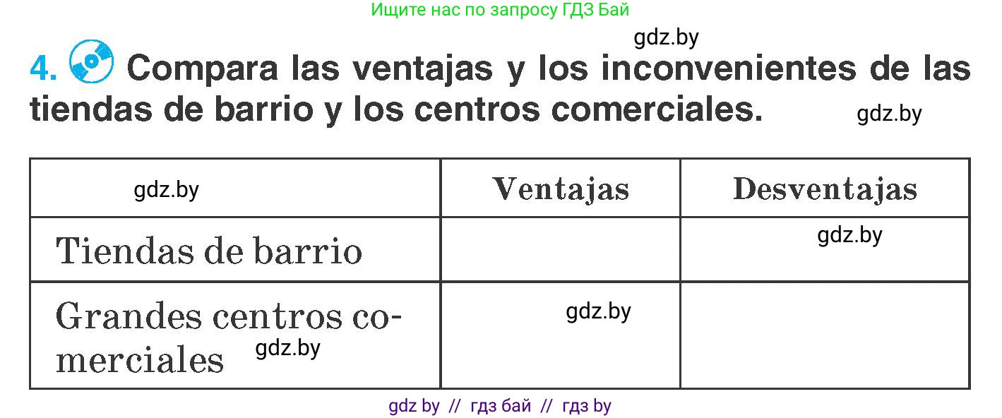 Испанский язык, 7 класс Учебник, автор: Гриневич Елена Карловна, издательство Вышэйшая школа, Минск, 2017, оранжевого цвета, страница 231, номер 4, Условие