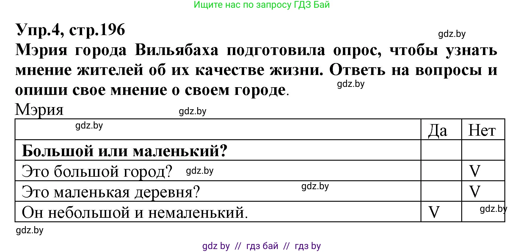 Испанский язык, 7 класс Учебник, автор: Гриневич Елена Карловна, издательство Вышэйшая школа, Минск, 2017, оранжевого цвета, страница 196, номер 4, Решение