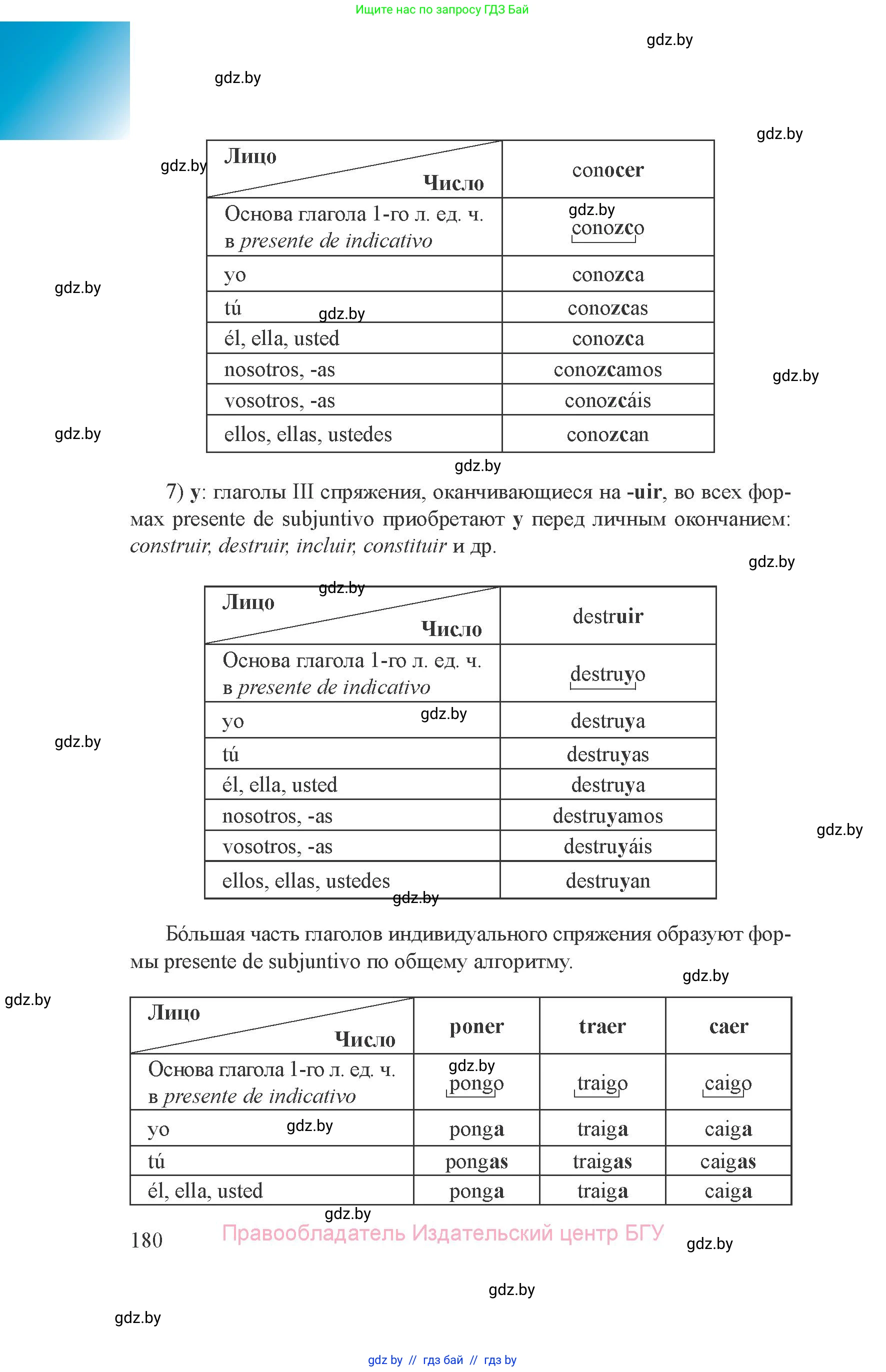 Испанский язык, 8 класс Учебник, авторы: Цыбулева Татьяна Эдуардовна, Пушкина Ольга Александровна, издательство Издательский центр БГУ, Минск, 2016, оранжевого цвета, страница 180