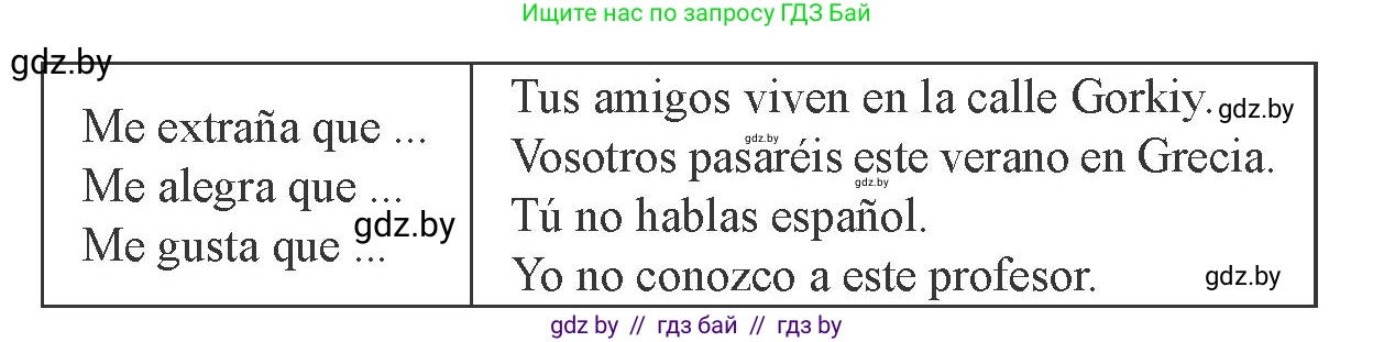 Испанский язык, 8 класс Учебник, авторы: Цыбулева Татьяна Эдуардовна, Пушкина Ольга Александровна, издательство Издательский центр БГУ, Минск, 2016, оранжевого цвета, страница 197, номер 3, Условие (продолжение 2)