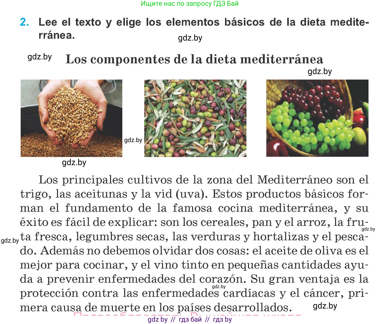 Испанский язык, 8 класс Учебник, автор: Гриневич Елена Карловна, издательство Вышэйшая школа, Минск, 2011, оранжевого цвета, страница 14, номер 2, Условие