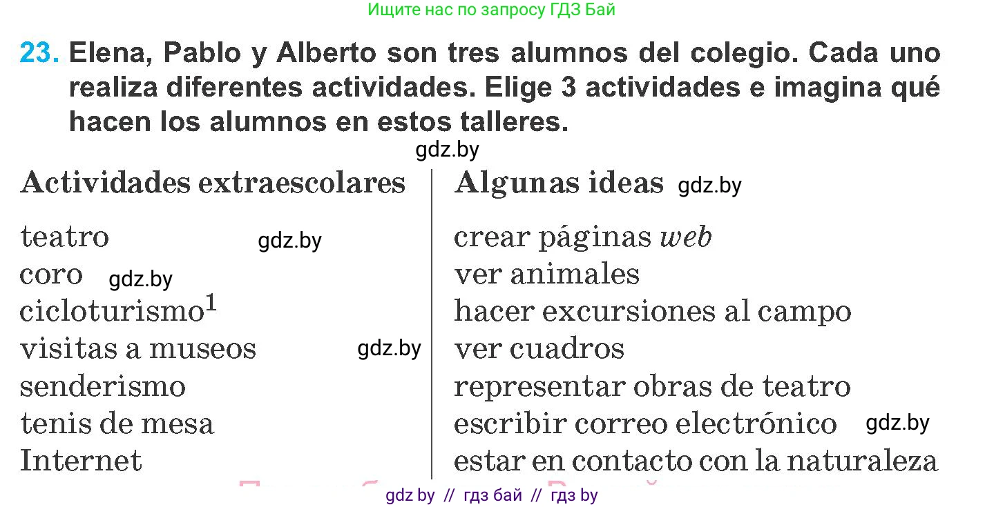 Испанский язык, 8 класс Учебник, автор: Гриневич Елена Карловна, издательство Вышэйшая школа, Минск, 2011, оранжевого цвета, страница 53, номер 23, Условие