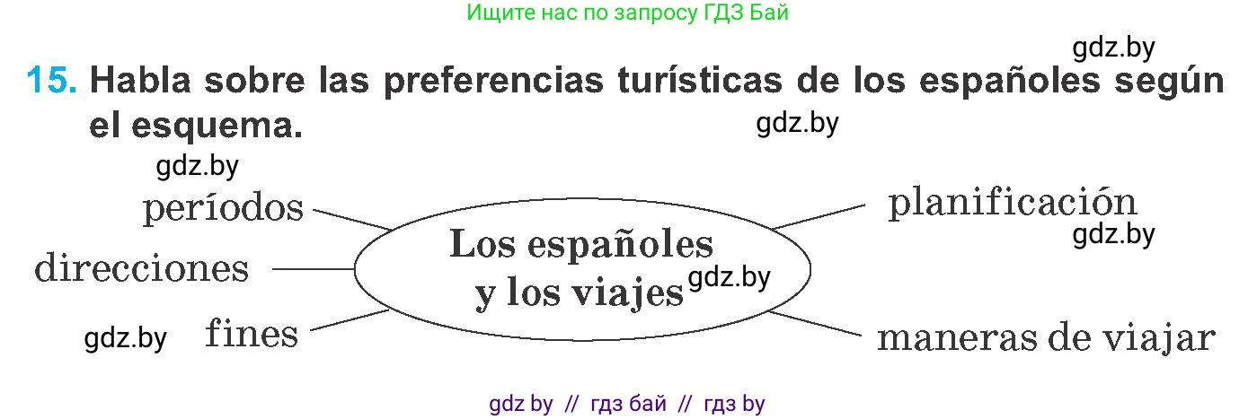Испанский язык, 8 класс Учебник, автор: Гриневич Елена Карловна, издательство Вышэйшая школа, Минск, 2011, оранжевого цвета, страница 184, номер 15, Условие