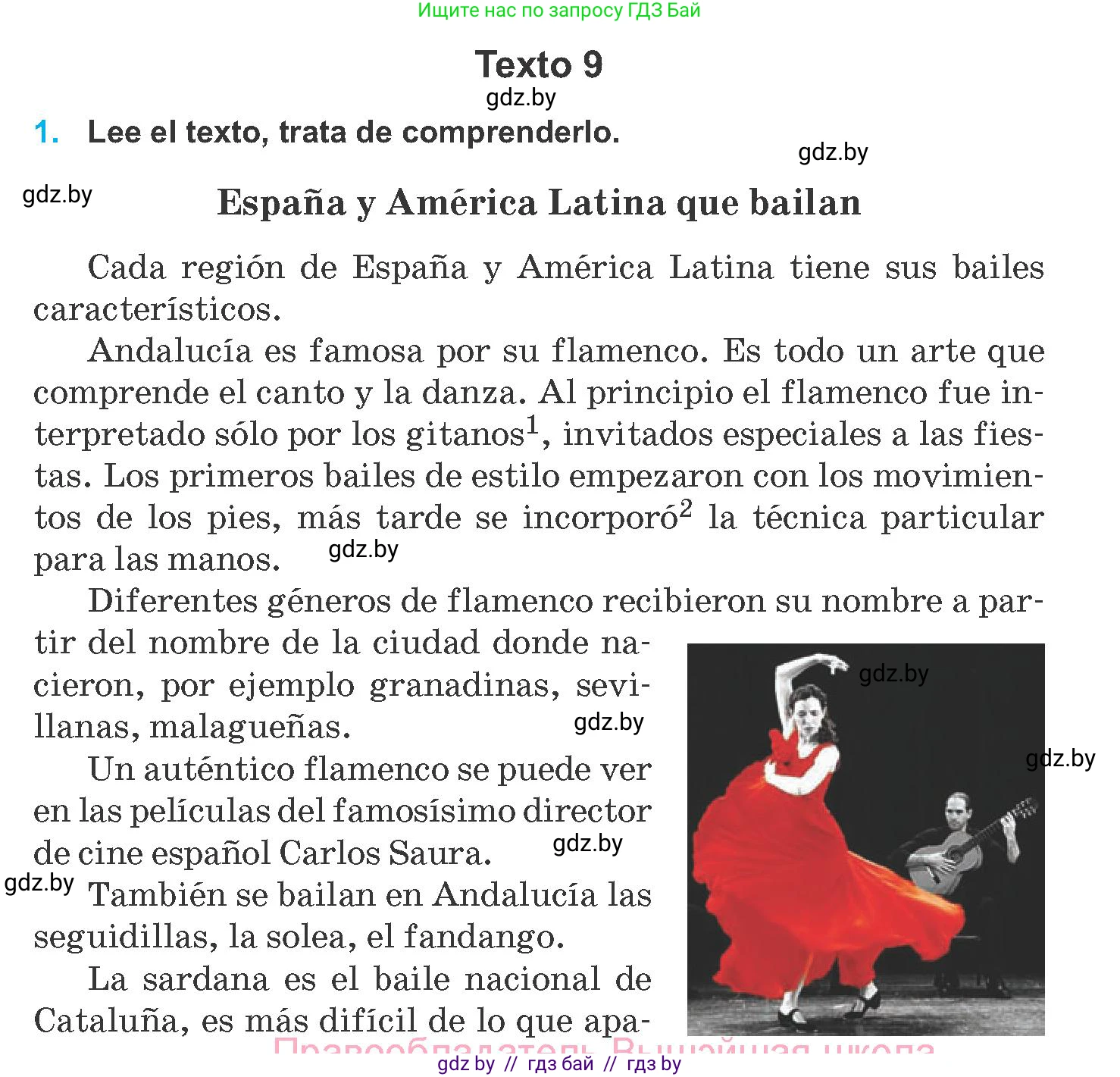 Испанский язык, 8 класс Учебник, автор: Гриневич Елена Карловна, издательство Вышэйшая школа, Минск, 2011, оранжевого цвета, страница 221, Условие