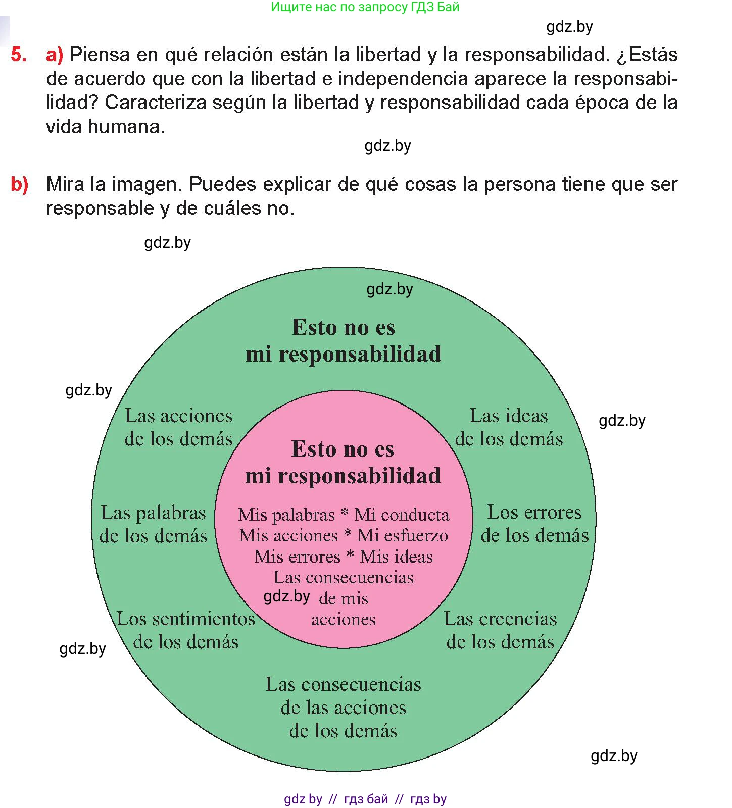 Испанский язык, 9 класс Учебник, авторы: Цыбулева Татьяна Эдуардовна, Пушкина Ольга Александровна, издательство Издательский центр БГУ, Минск, 2017, страница 24, номер 5, Условие