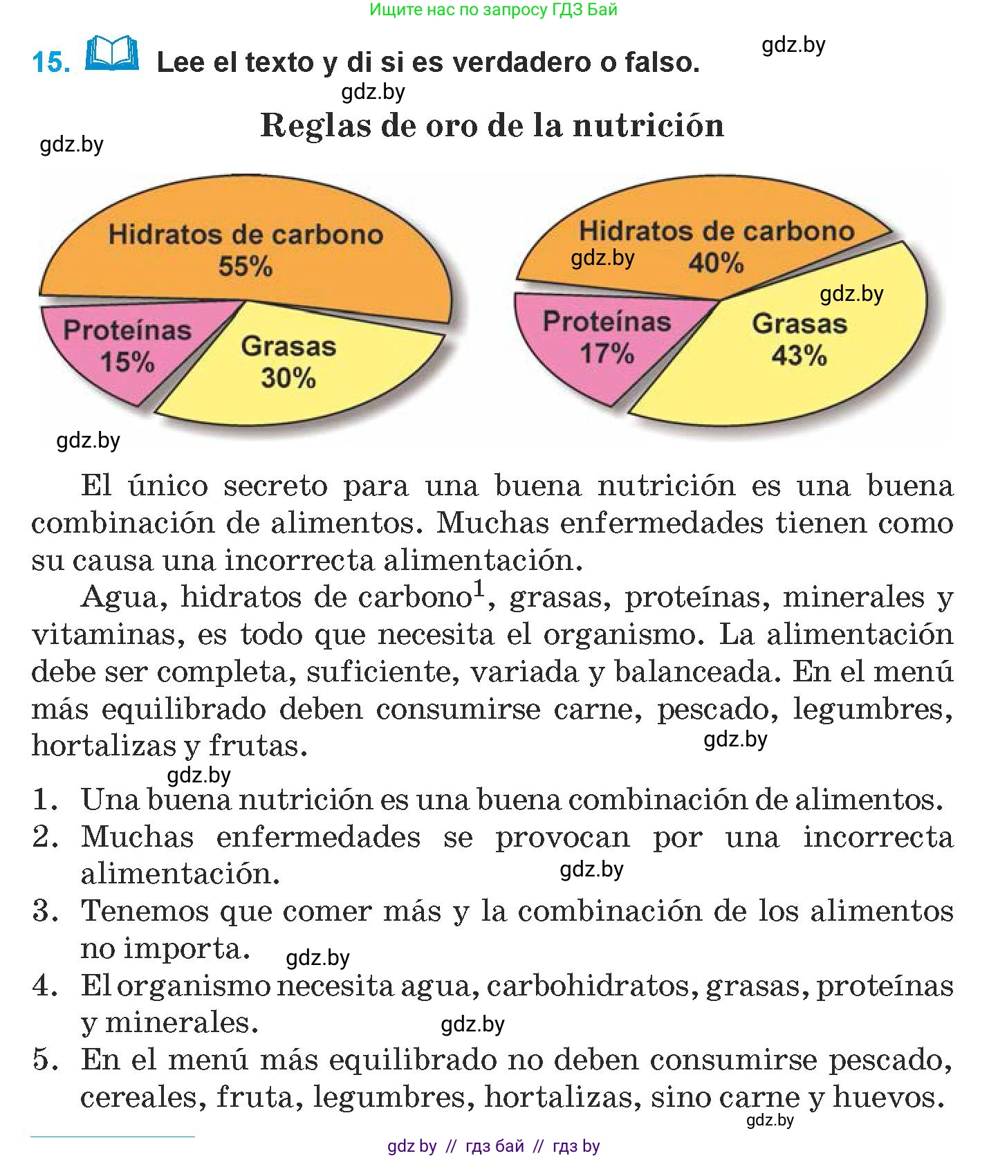 Испанский язык, 9 класс Учебник, авторы: Гриневич Елена Карловна, Янукенас Ольга Викторовна, издательство Вышэйшая школа, Минск, 2020, оранжевого цвета, страница 12, номер 15, Условие