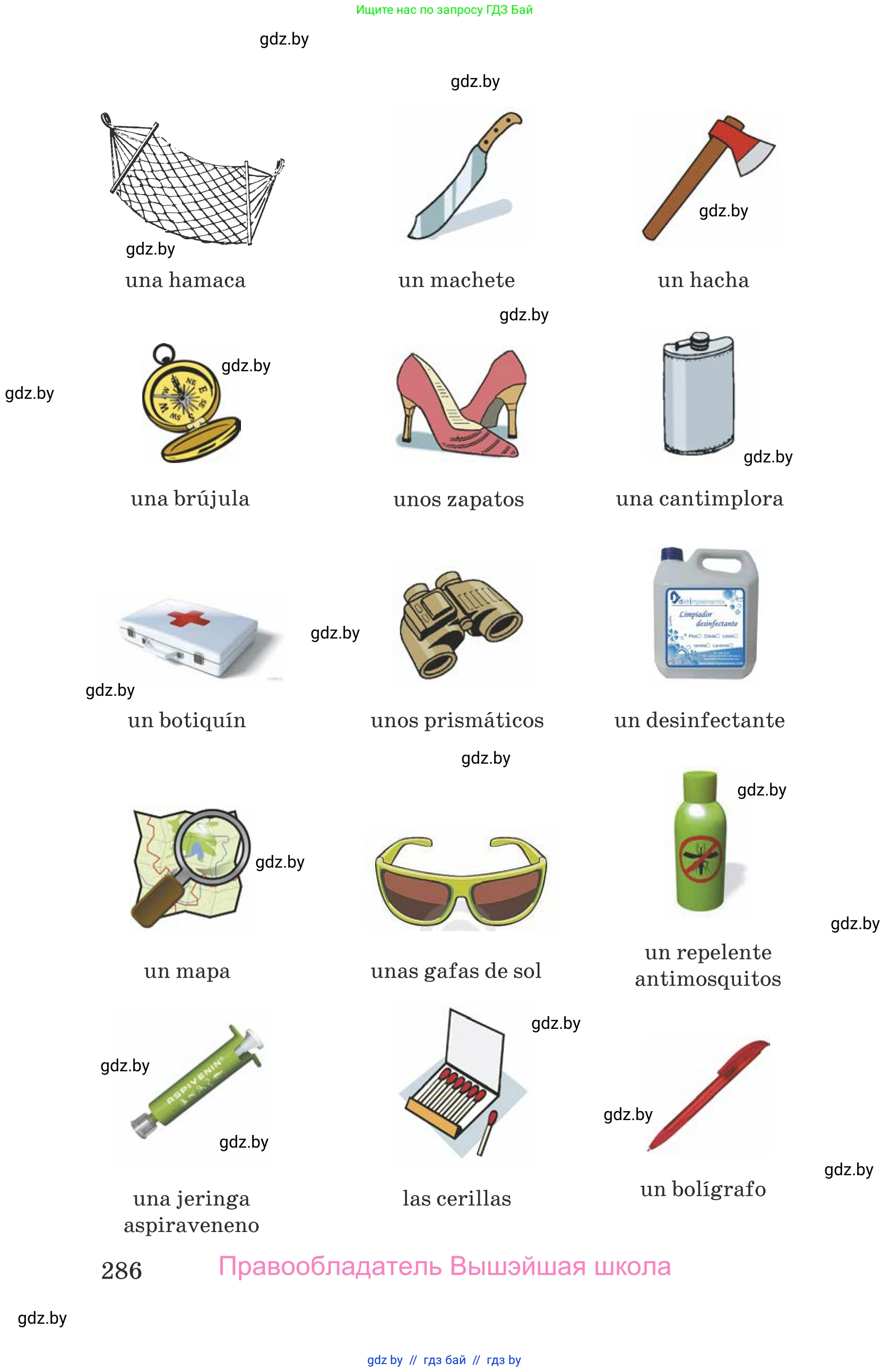 Испанский язык, 9 класс Учебник, авторы: Гриневич Елена Карловна, Янукенас Ольга Викторовна, издательство Вышэйшая школа, Минск, 2020, оранжевого цвета, страница 286