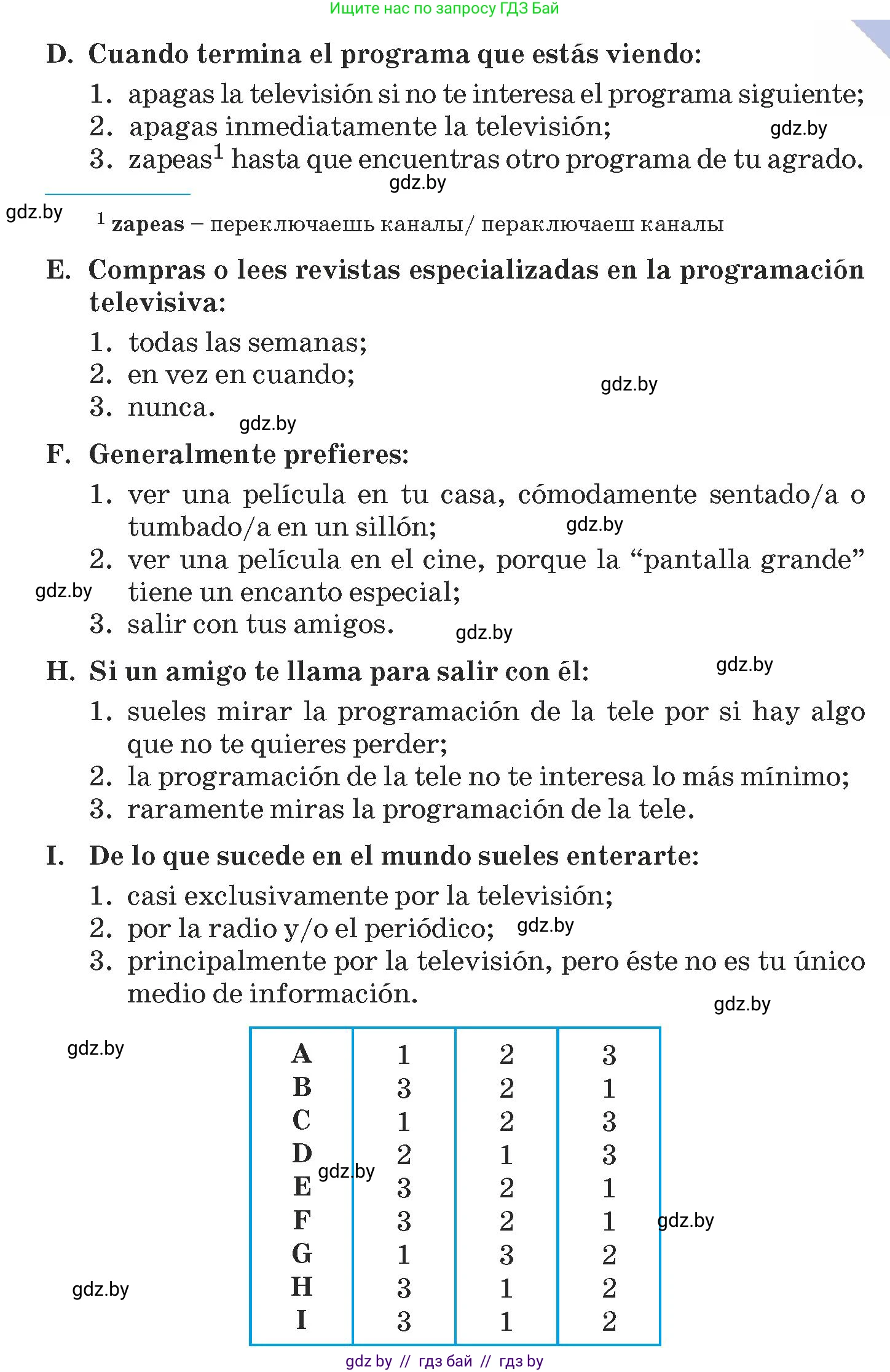 Испанский язык, 9 класс Учебник, авторы: Гриневич Елена Карловна, Янукенас Ольга Викторовна, издательство Вышэйшая школа, Минск, 2020, оранжевого цвета, страница 218, номер 1, Условие (продолжение 2)