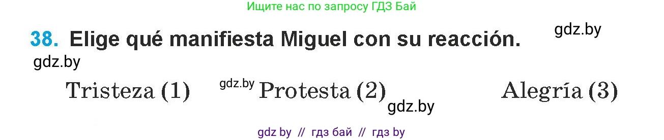 Испанский язык, 9 класс Учебник, авторы: Гриневич Елена Карловна, Янукенас Ольга Викторовна, издательство Вышэйшая школа, Минск, 2020, оранжевого цвета, страница 243, номер 38, Условие