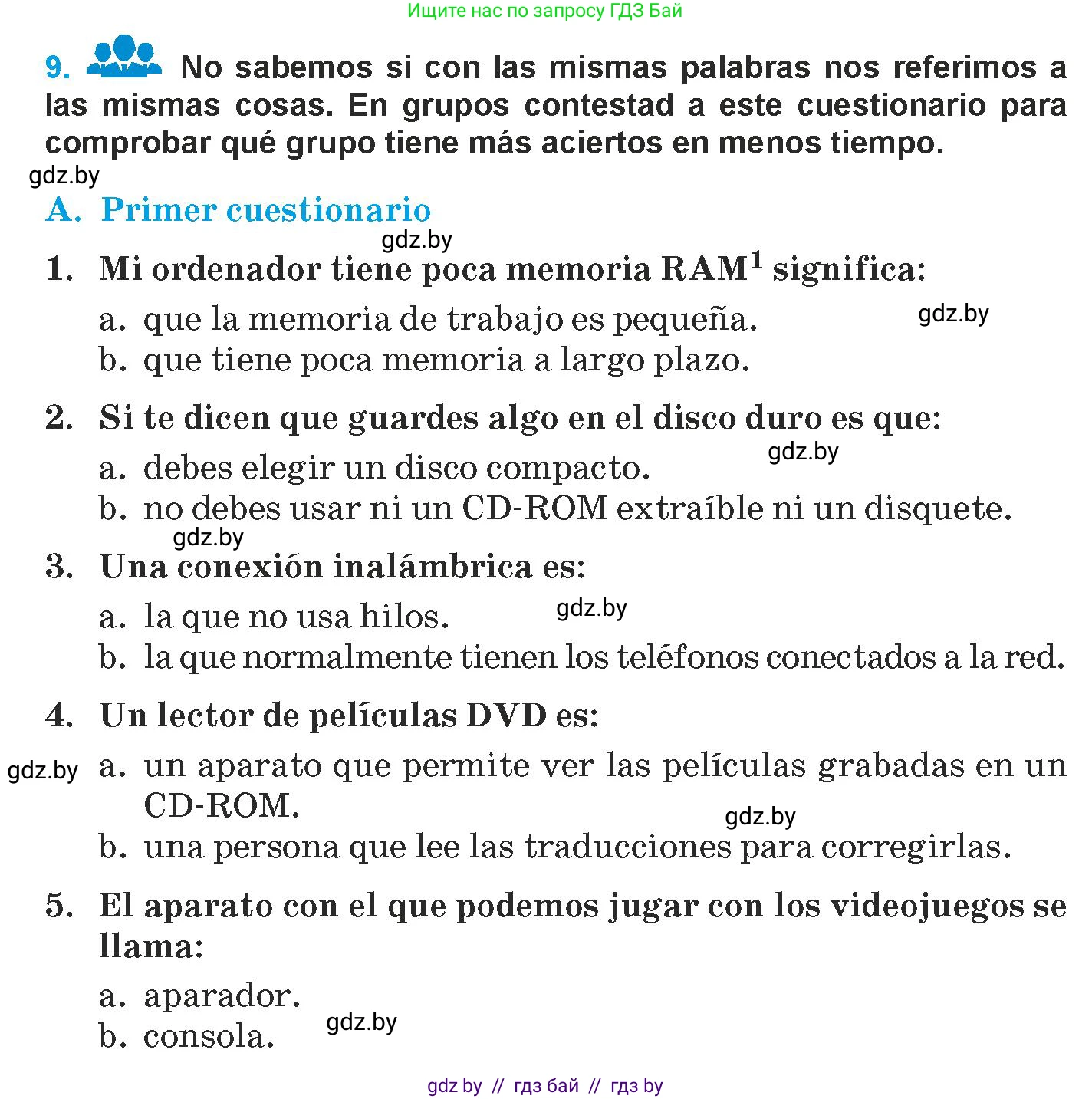 Испанский язык, 9 класс Учебник, авторы: Гриневич Елена Карловна, Янукенас Ольга Викторовна, издательство Вышэйшая школа, Минск, 2020, оранжевого цвета, страница 231, номер 9, Условие