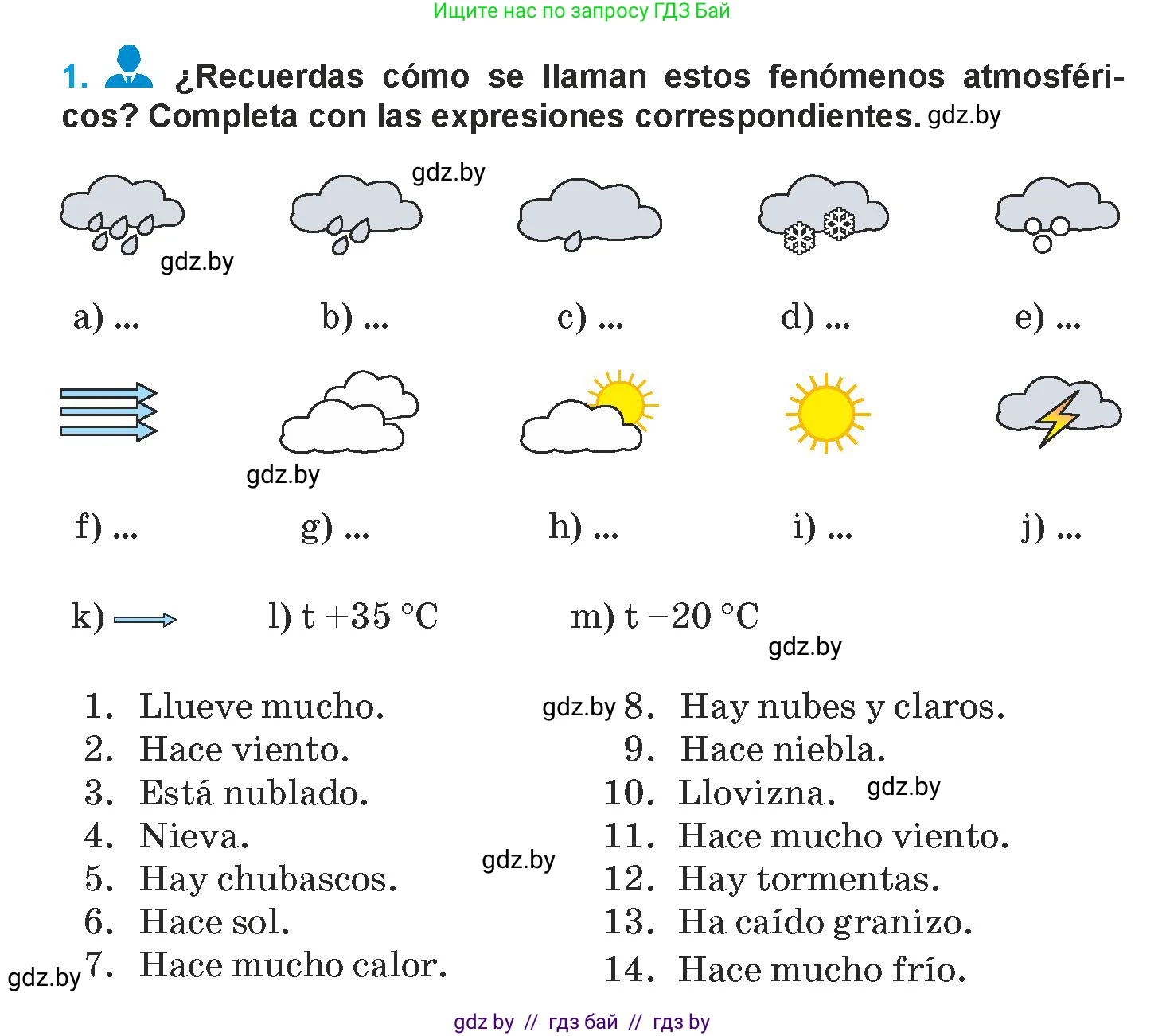 Испанский язык, 9 класс Учебник, авторы: Гриневич Елена Карловна, Янукенас Ольга Викторовна, издательство Вышэйшая школа, Минск, 2020, оранжевого цвета, страница 260, номер 1, Условие