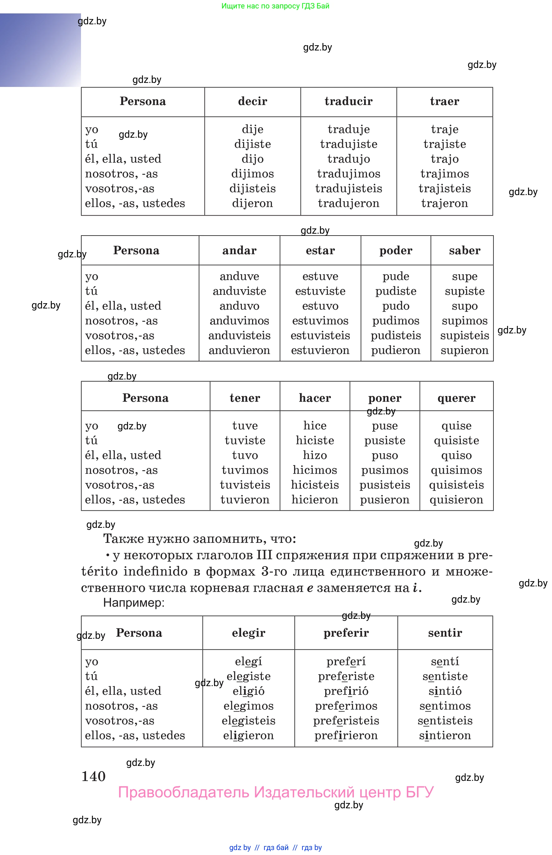 Испанский язык, 10 класс Учебник, авторы: Цыбулева Татьяна Эдуардовна, Пушкина Ольга Александровна, Карпиевич Галина Константиновна, издательство Издательский центр БГУ, Минск, 2019, оранжевого цвета, страница 140