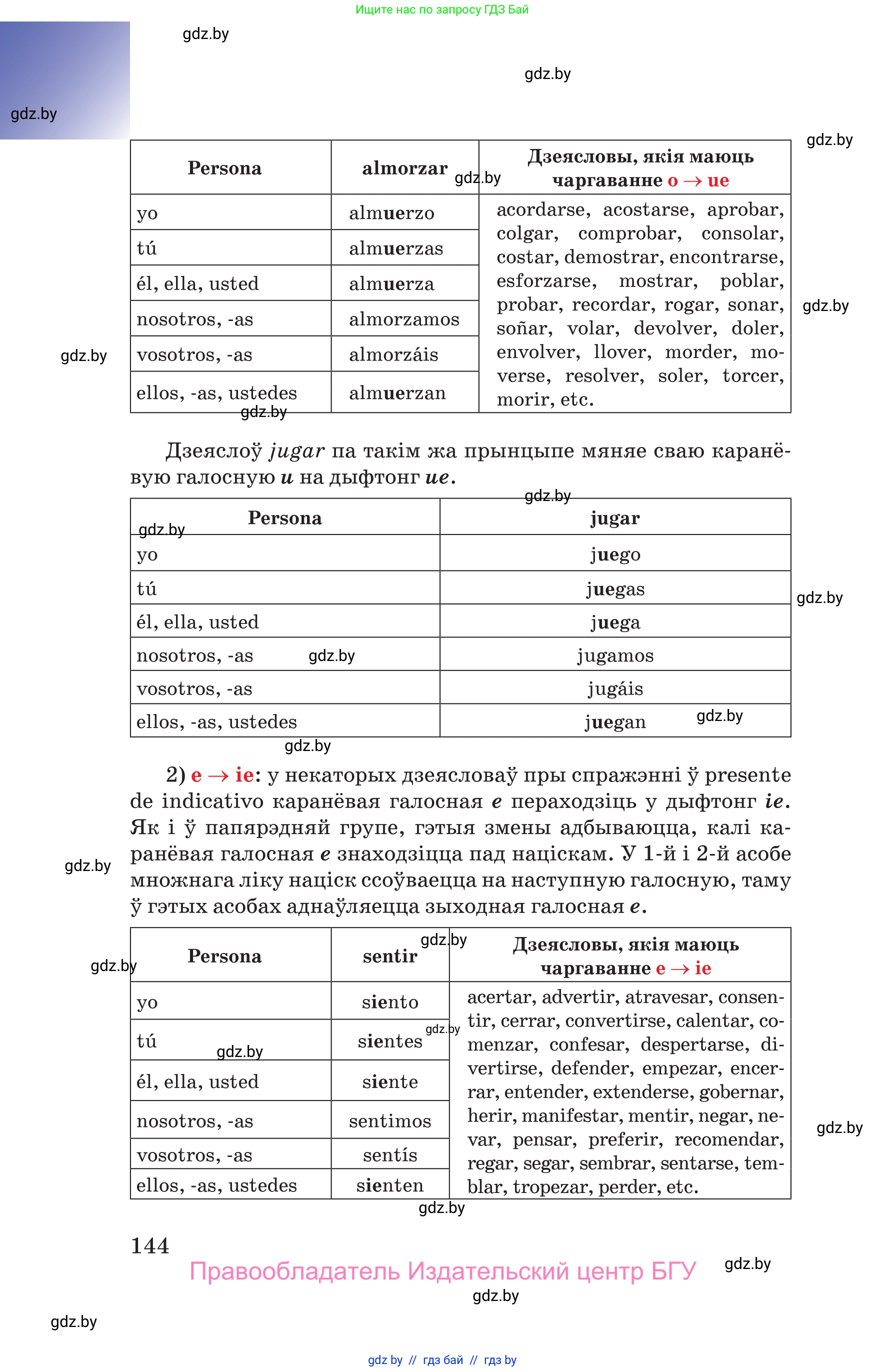 Испанский язык, 10 класс Учебник, авторы: Цыбулева Татьяна Эдуардовна, Пушкина Ольга Александровна, Карпиевич Галина Константиновна, издательство Издательский центр БГУ, Минск, 2019, оранжевого цвета, страница 144