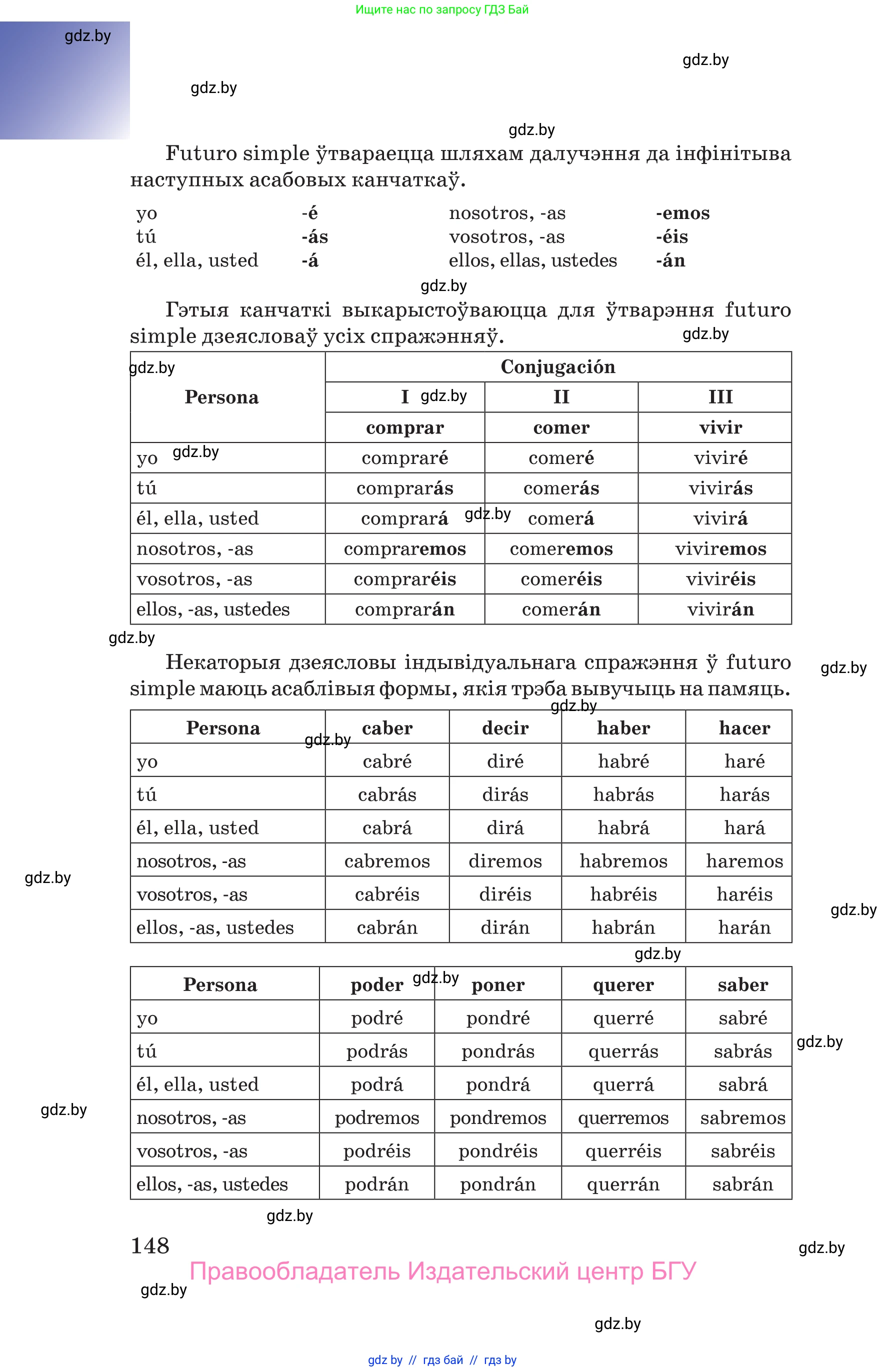 Испанский язык, 10 класс Учебник, авторы: Цыбулева Татьяна Эдуардовна, Пушкина Ольга Александровна, Карпиевич Галина Константиновна, издательство Издательский центр БГУ, Минск, 2019, оранжевого цвета, страница 148