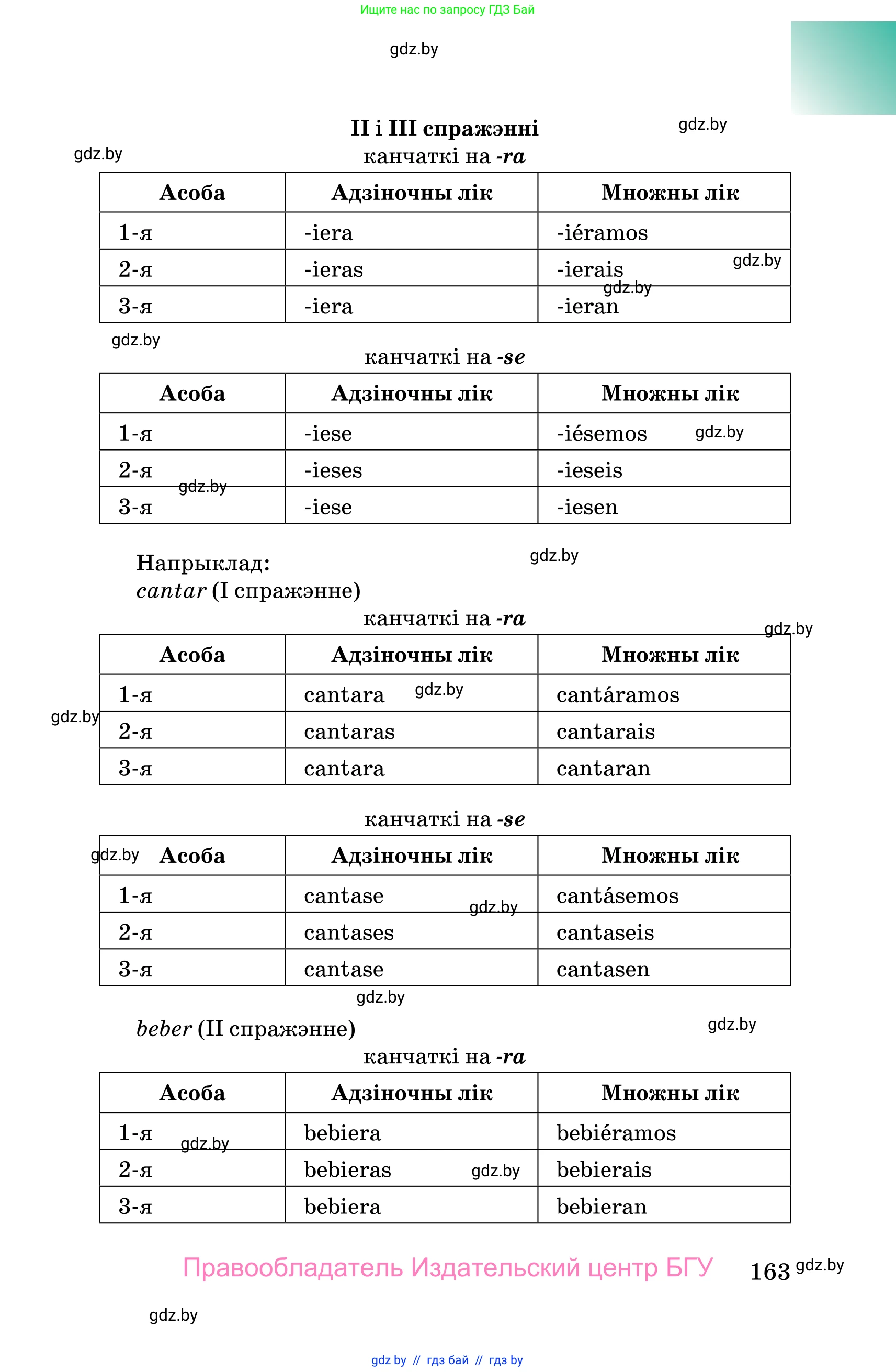 Испанский язык, 10 класс Учебник, авторы: Цыбулева Татьяна Эдуардовна, Пушкина Ольга Александровна, Карпиевич Галина Константиновна, издательство Издательский центр БГУ, Минск, 2019, оранжевого цвета, страница 163