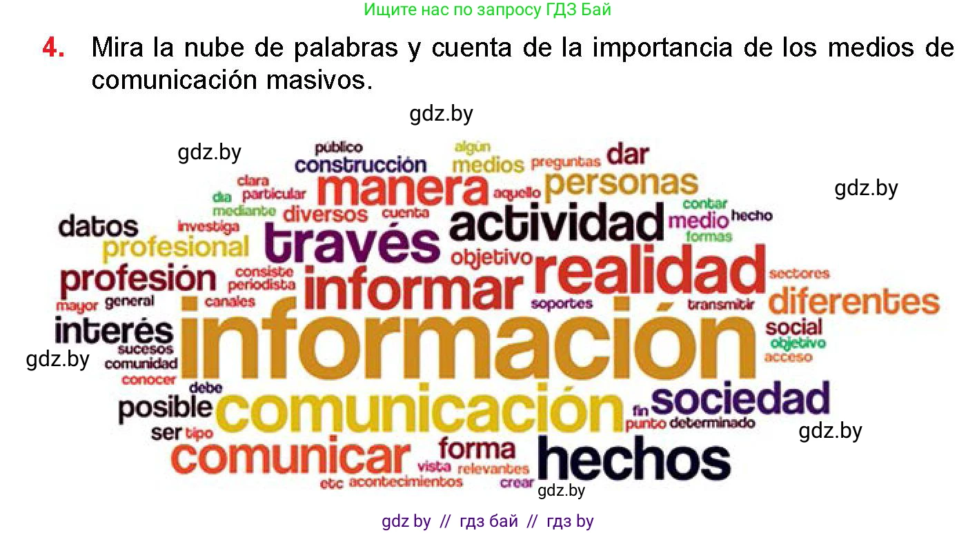 Испанский язык, 10 класс Учебник, авторы: Цыбулева Татьяна Эдуардовна, Пушкина Ольга Александровна, Карпиевич Галина Константиновна, издательство Издательский центр БГУ, Минск, 2019, оранжевого цвета, страница 113, номер 4, Условие