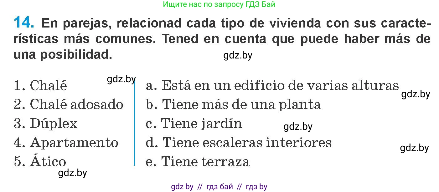 Испанский язык, 10 класс Учебник, авторы: Гриневич Елена Карловна, Янукенас Ольга Викторовна, издательство Вышэйшая школа, Минск, 2019, оранжевого цвета, страница 55, номер 14, Условие