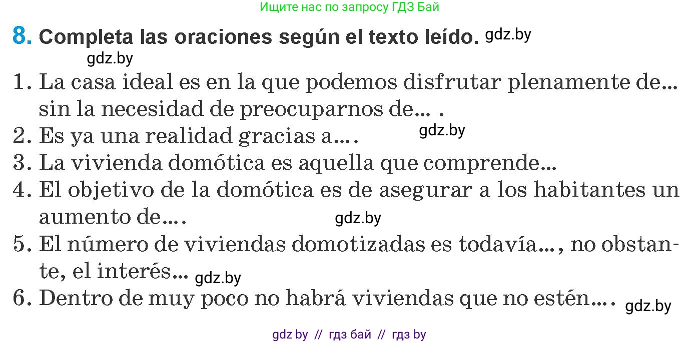 Испанский язык, 10 класс Учебник, авторы: Гриневич Елена Карловна, Янукенас Ольга Викторовна, издательство Вышэйшая школа, Минск, 2019, оранжевого цвета, страница 80, номер 8, Условие
