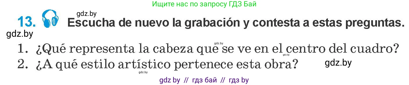 Испанский язык, 10 класс Учебник, авторы: Гриневич Елена Карловна, Янукенас Ольга Викторовна, издательство Вышэйшая школа, Минск, 2019, оранжевого цвета, страница 155, номер 13, Условие