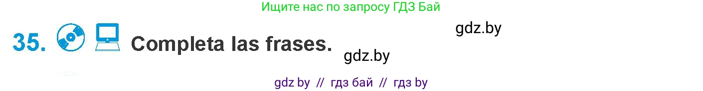 Испанский язык, 10 класс Учебник, авторы: Гриневич Елена Карловна, Янукенас Ольга Викторовна, издательство Вышэйшая школа, Минск, 2019, оранжевого цвета, страница 164, номер 35, Условие