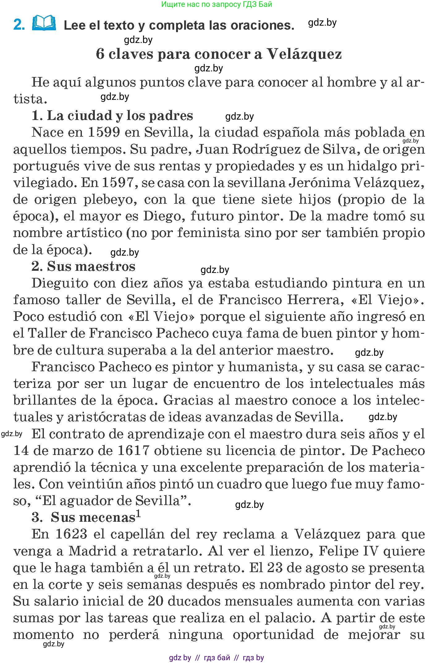 Испанский язык, 10 класс Учебник, авторы: Гриневич Елена Карловна, Янукенас Ольга Викторовна, издательство Вышэйшая школа, Минск, 2019, оранжевого цвета, страница 169, номер 2, Условие