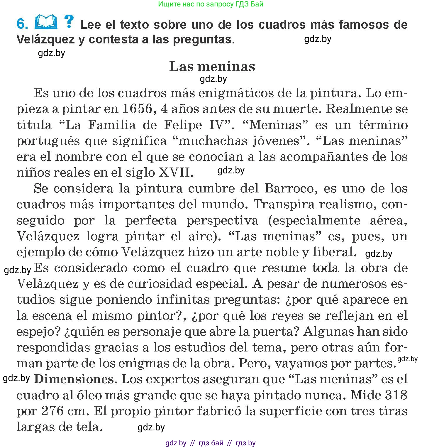 Испанский язык, 10 класс Учебник, авторы: Гриневич Елена Карловна, Янукенас Ольга Викторовна, издательство Вышэйшая школа, Минск, 2019, оранжевого цвета, страница 172, номер 6, Условие