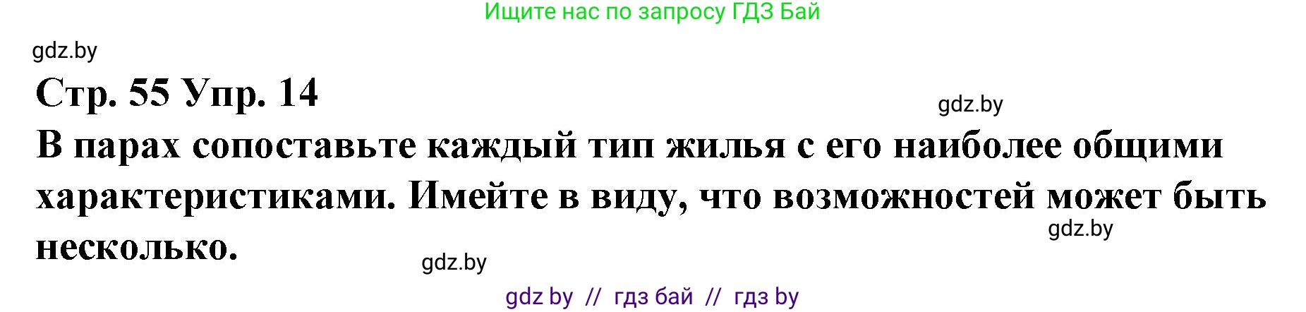 Испанский язык, 10 класс Учебник, авторы: Гриневич Елена Карловна, Янукенас Ольга Викторовна, издательство Вышэйшая школа, Минск, 2019, оранжевого цвета, страница 55, номер 14, Решение