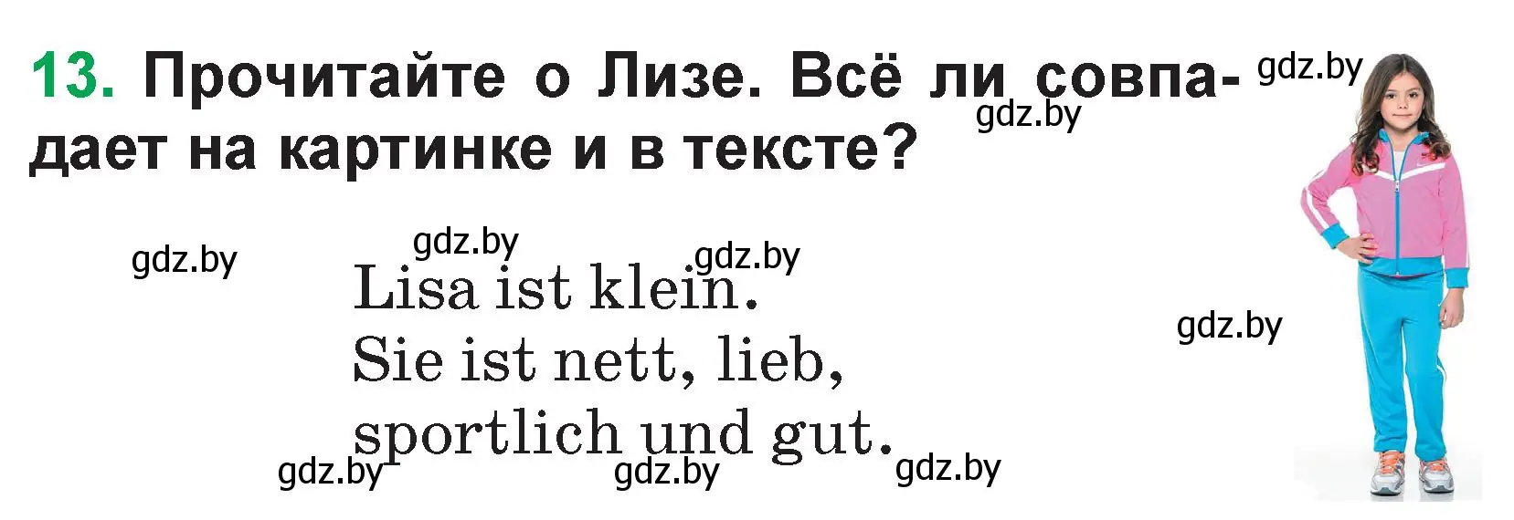 Условие номер 13 (страница 32) гдз по немецкому языку 3 класс Будько, Урбанович, учебник 1 часть