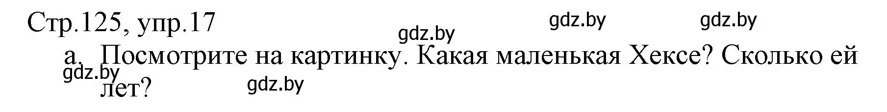 Решение номер 17 (страница 125) гдз по немецкому языку 3 класс Будько, Урбанович, учебник 1 часть