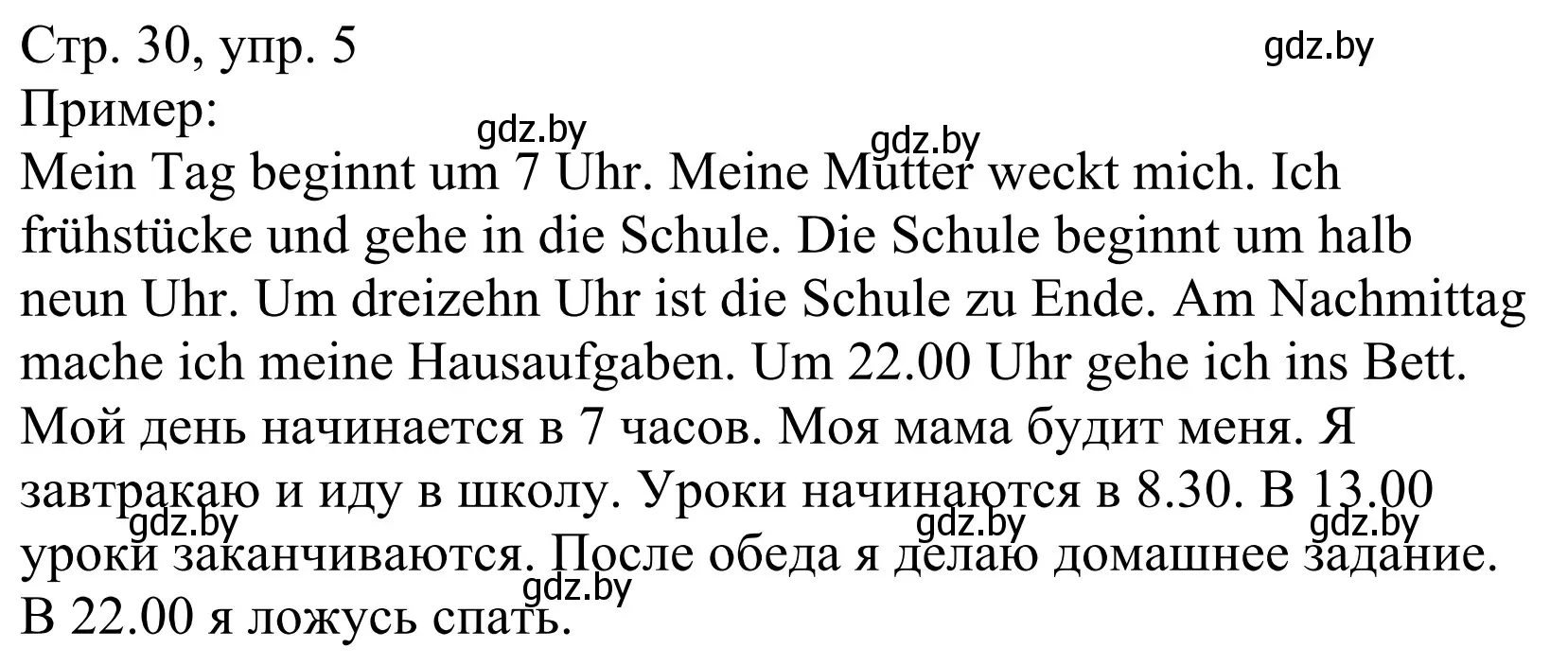 Решение номер 5 (страница 30) гдз по немецкому языку 4 класс Будько, Урбанович, рабочая тетрадь