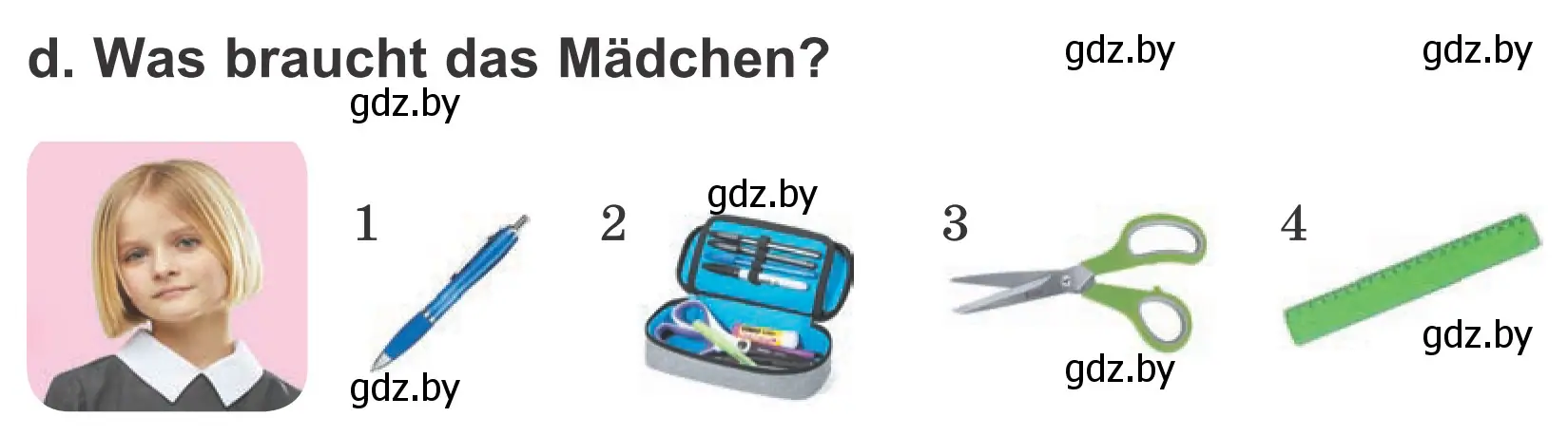 Условие номер 7d (страница 21) гдз по немецкому языку 4 класс Будько, Урбанович, учебник 1 часть