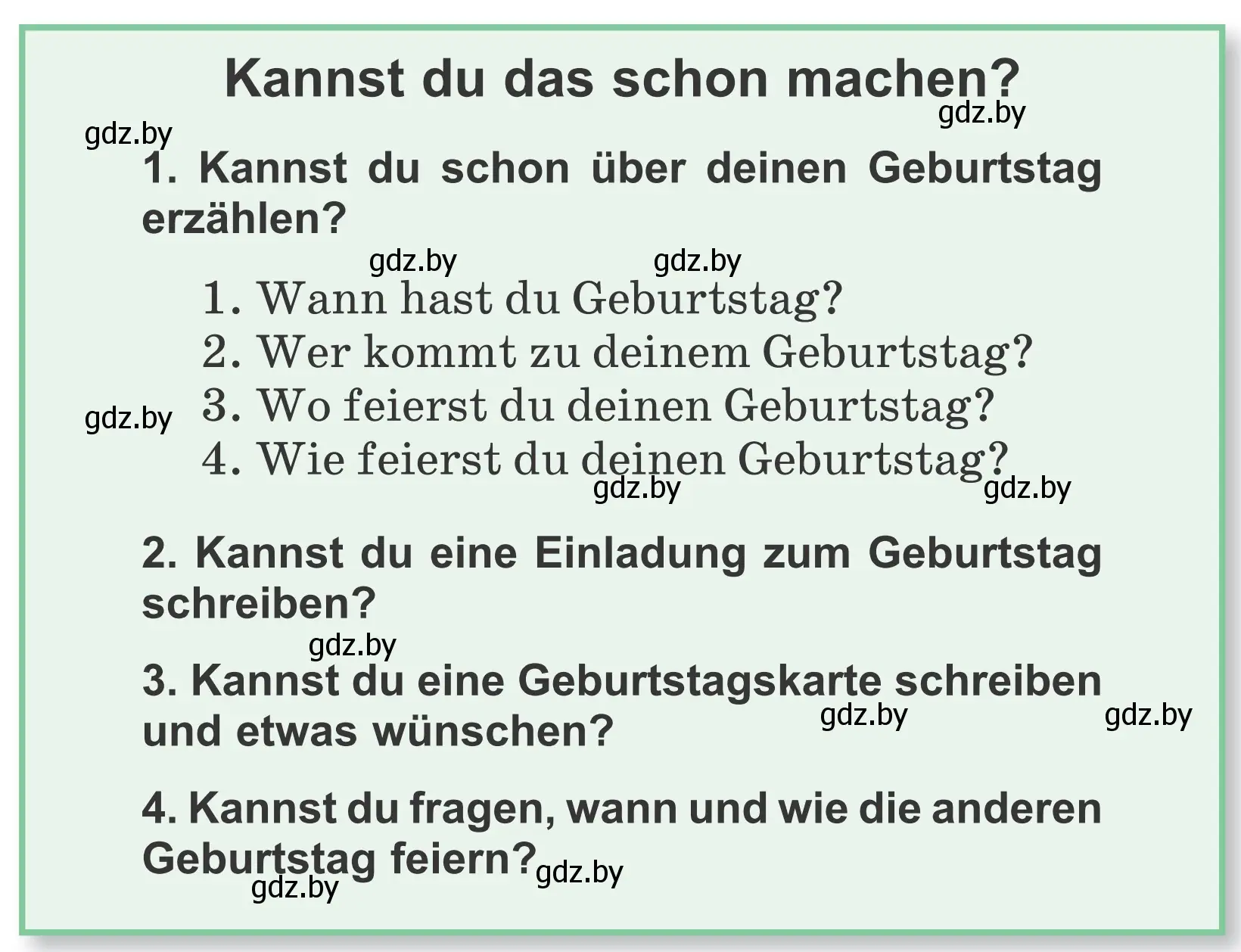 Условие  Kannst du das schon machen? (страница 33) гдз по немецкому языку 4 класс Будько, Урбанович, учебник 2 часть