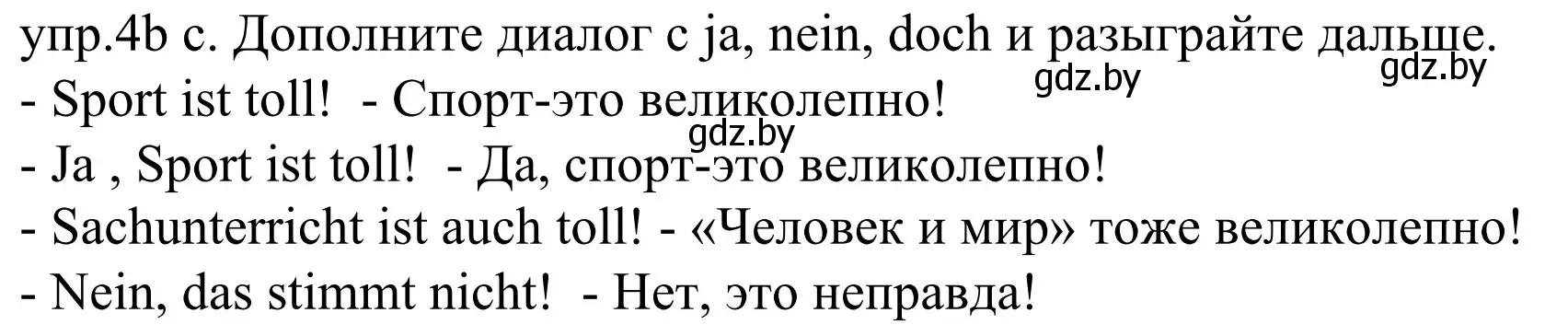 Решение номер 4b (страница 18) гдз по немецкому языку 4 класс Будько, Урбанович, учебник 1 часть