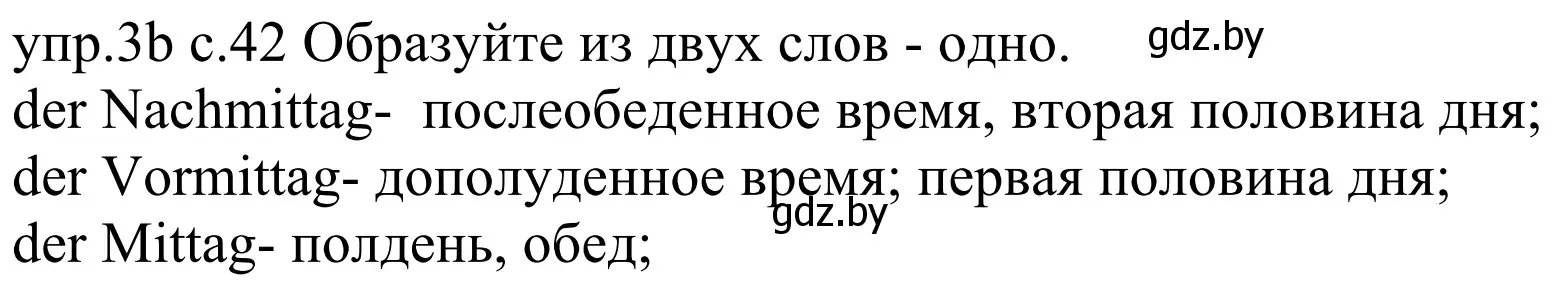 Решение номер 3b (страница 42) гдз по немецкому языку 4 класс Будько, Урбанович, учебник 1 часть