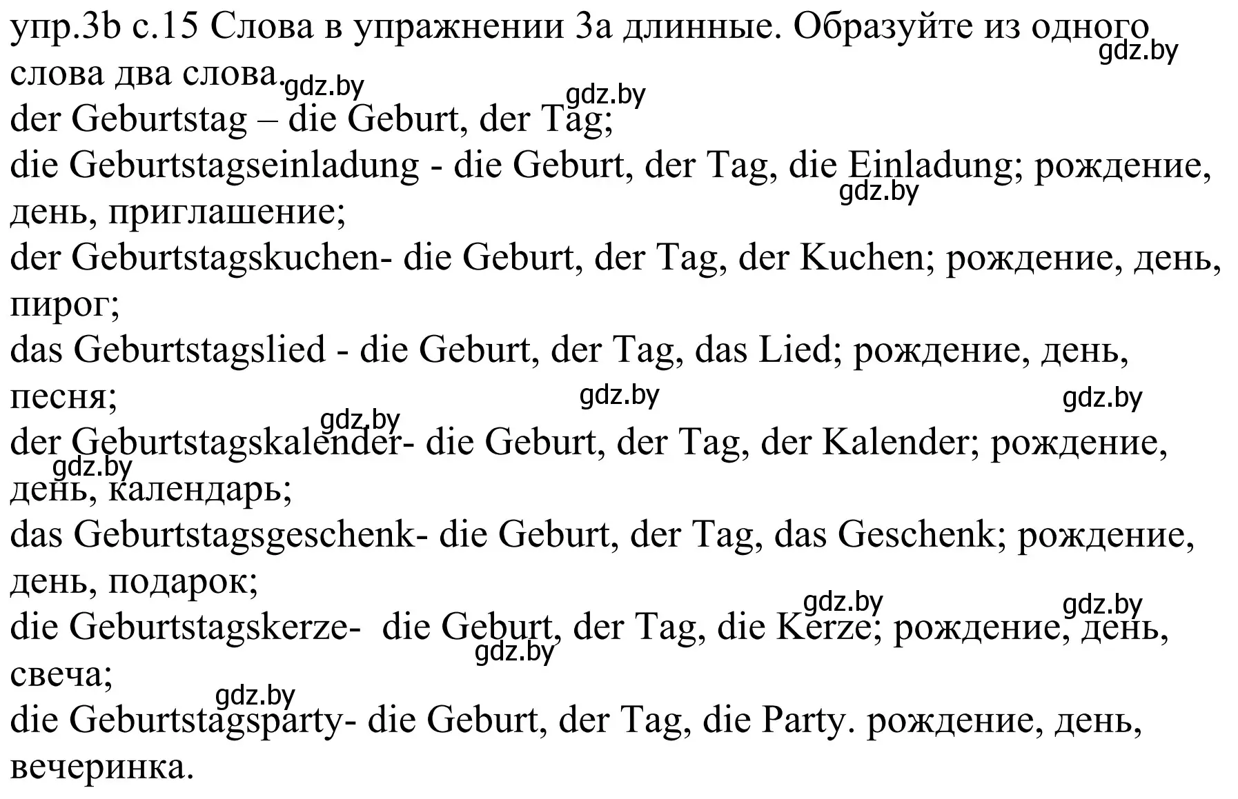 Решение номер 3b (страница 14) гдз по немецкому языку 4 класс Будько, Урбанович, учебник 2 часть