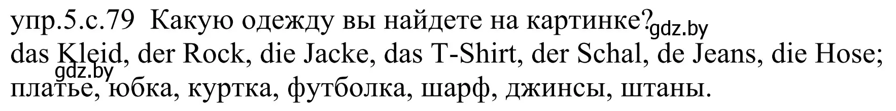 Решение номер 5 (страница 79) гдз по немецкому языку 4 класс Будько, Урбанович, учебник 2 часть