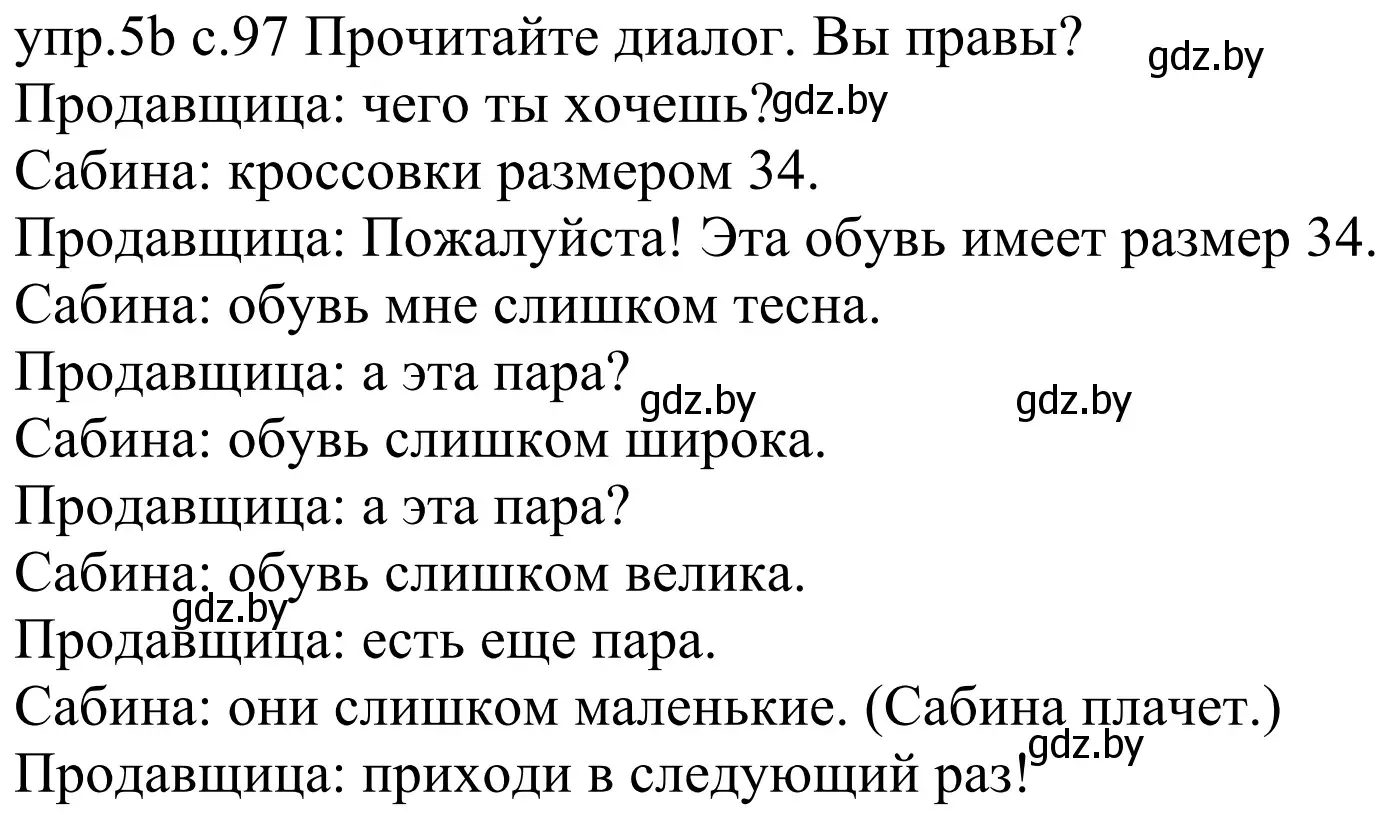 Решение номер 5b (страница 97) гдз по немецкому языку 4 класс Будько, Урбанович, учебник 2 часть