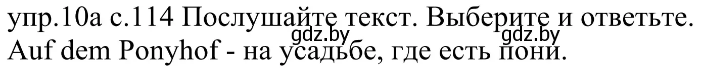 Решение номер 10a (страница 114) гдз по немецкому языку 4 класс Будько, Урбанович, учебник 2 часть