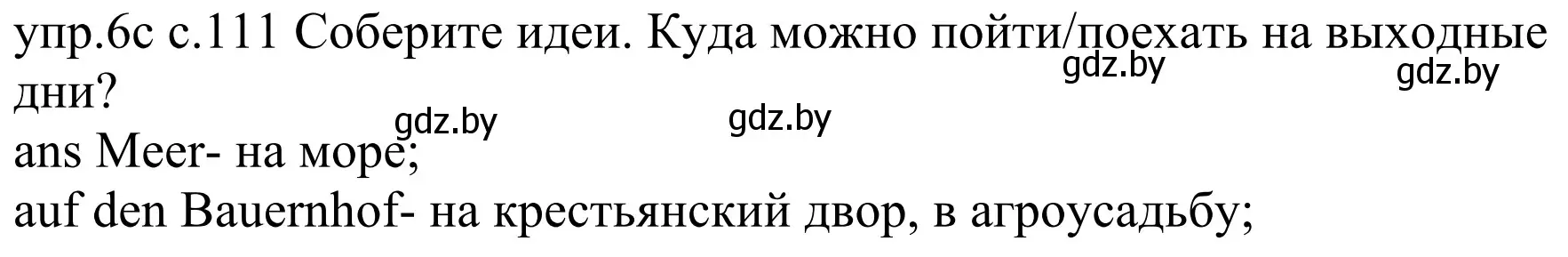 Решение номер 6c (страница 111) гдз по немецкому языку 4 класс Будько, Урбанович, учебник 2 часть