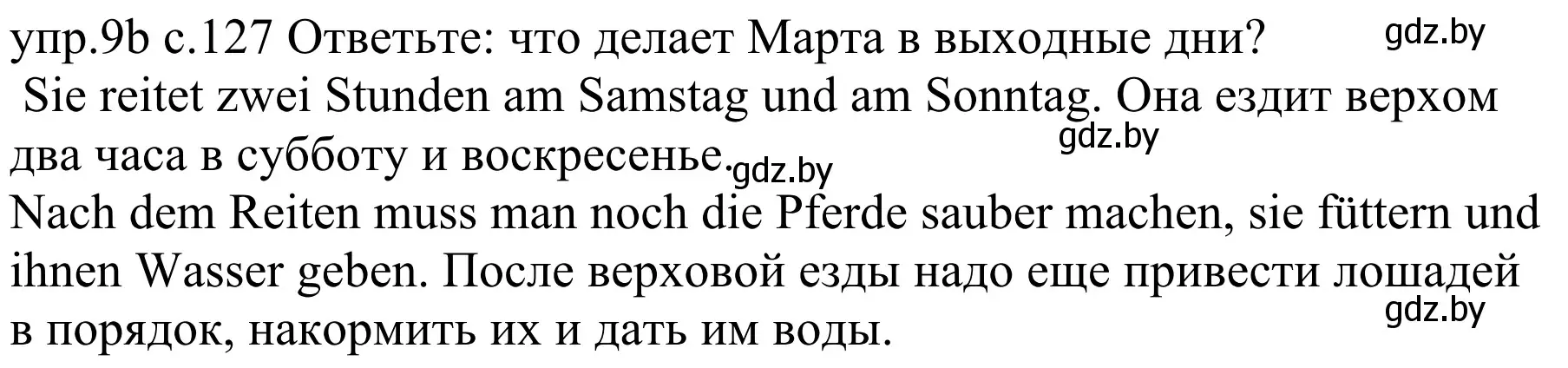 Решение номер 9b (страница 127) гдз по немецкому языку 4 класс Будько, Урбанович, учебник 2 часть